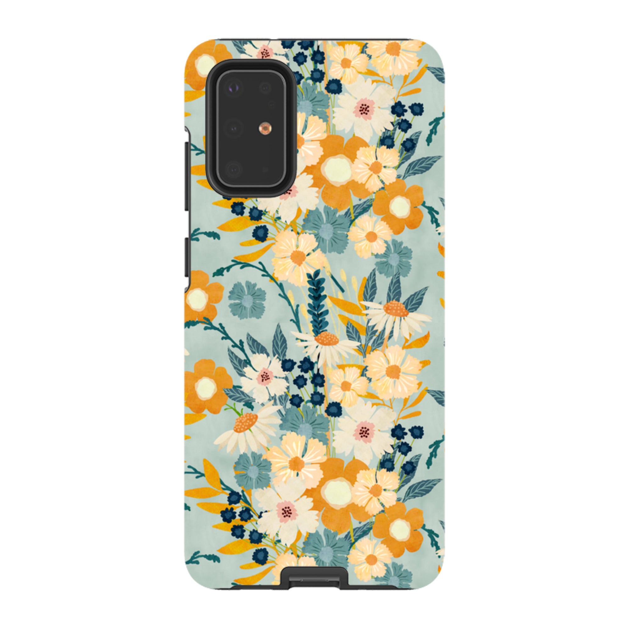 Samsung Tough Case - Yellow And Blue Floral By Katherine Quinn