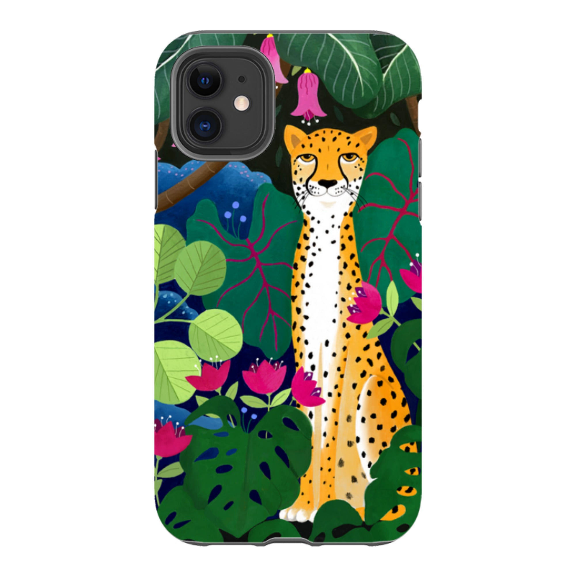 iPhone Tough Case - Cheetah And Monstera By Bex Parkin