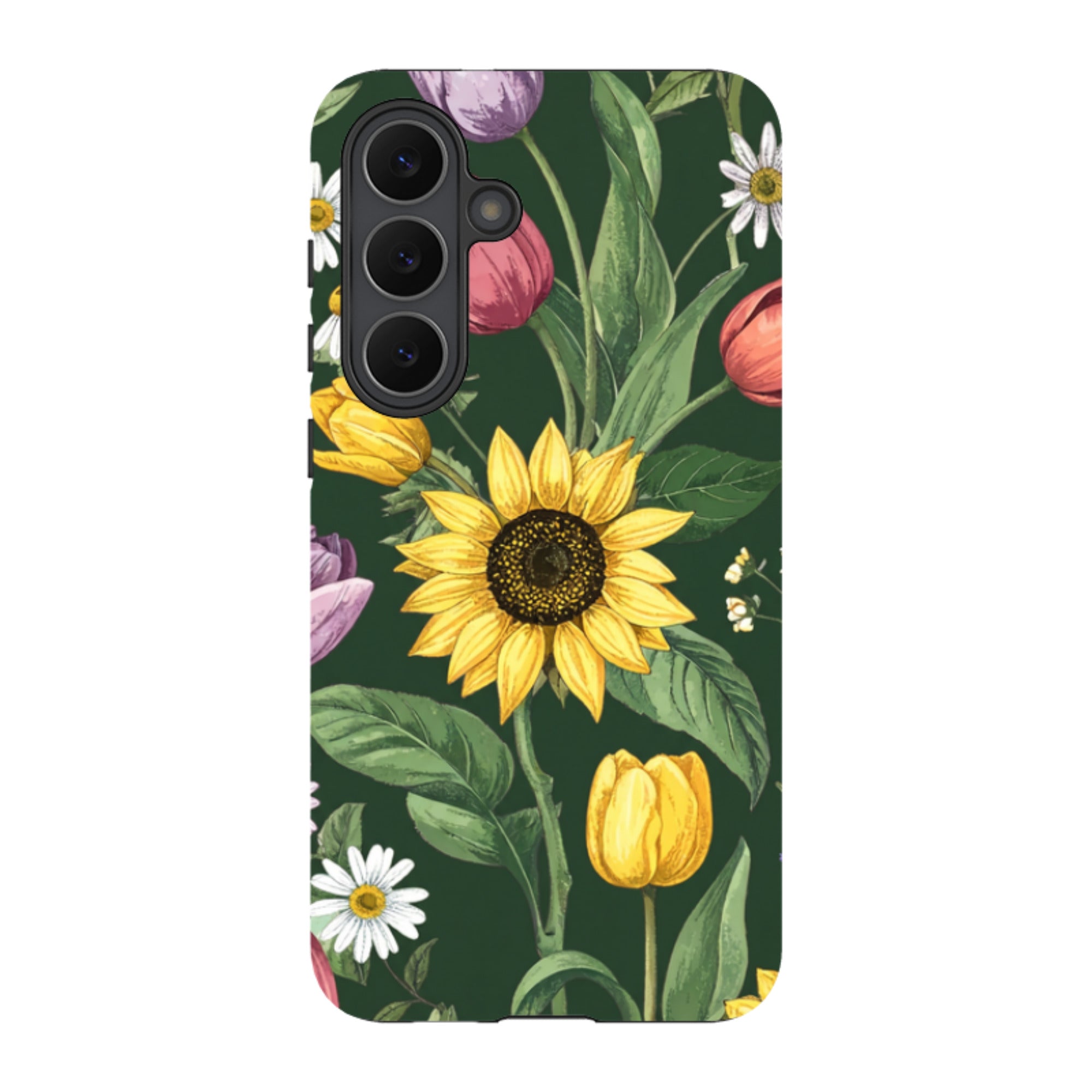 Samsung Tough  Case - Green Sunflowers