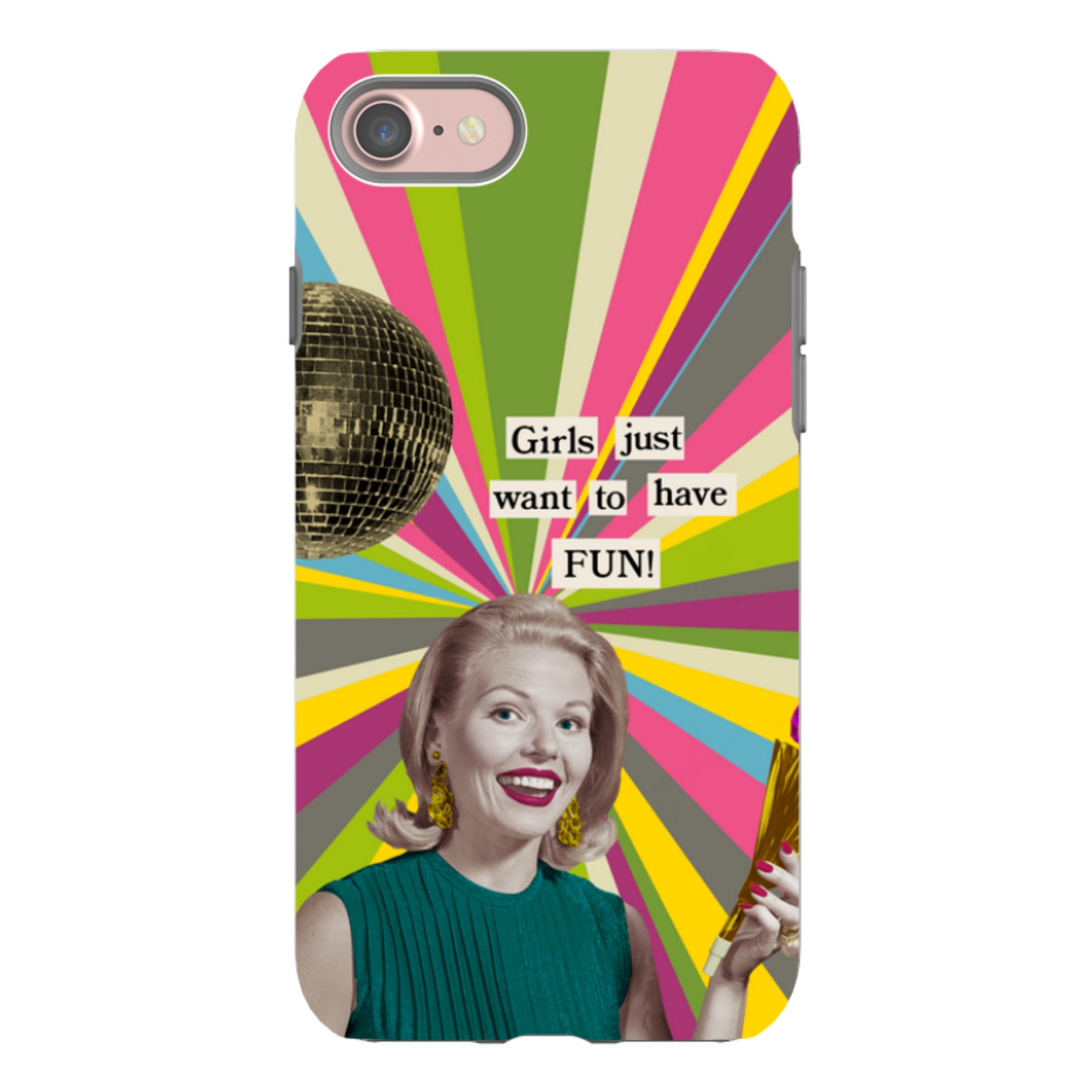iPhone Tough Case - Girls want to have fun By Clare Jordan
