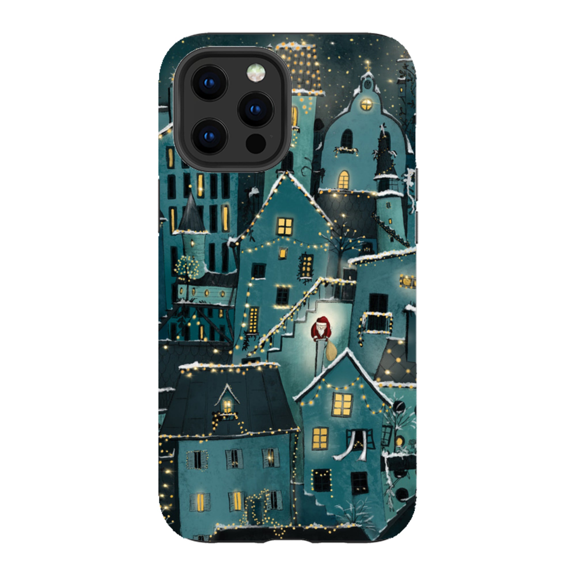 iPhone Tough Case - Citywinkles Blue By Maja Lindberg