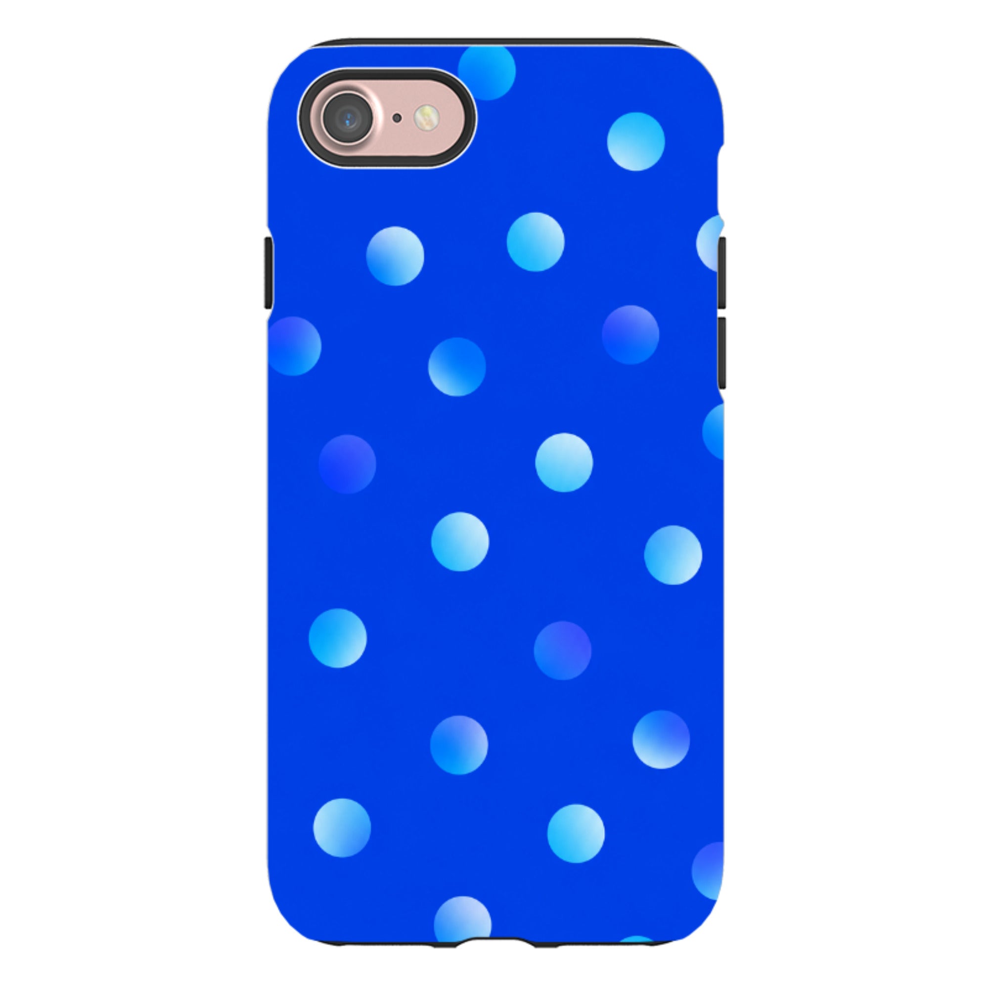 iPhone Tough Case - Blue Polka Dot