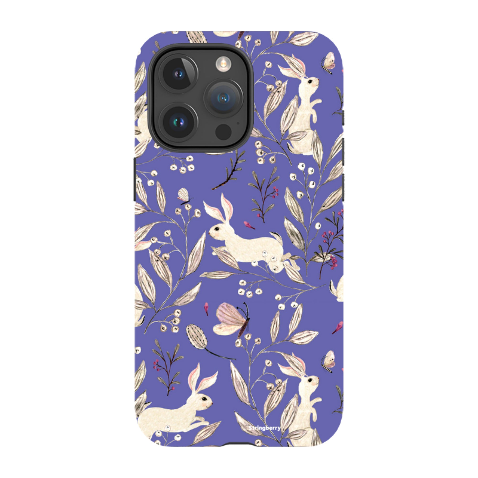 iPhone Tough Case - Bunnies Periwinkle By Katherine Quinn