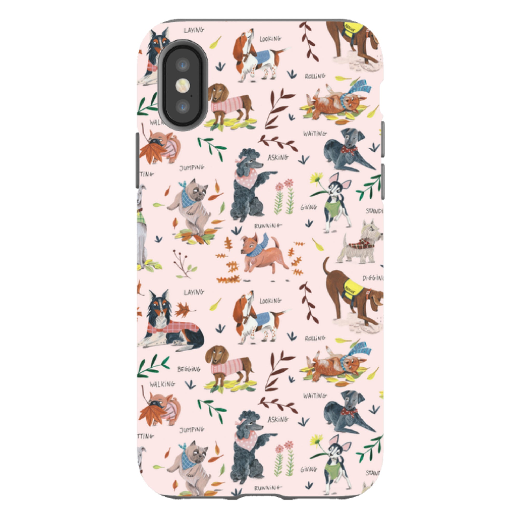 iPhone Tough Case - Dog Pattern By Caroline Bonne Muller