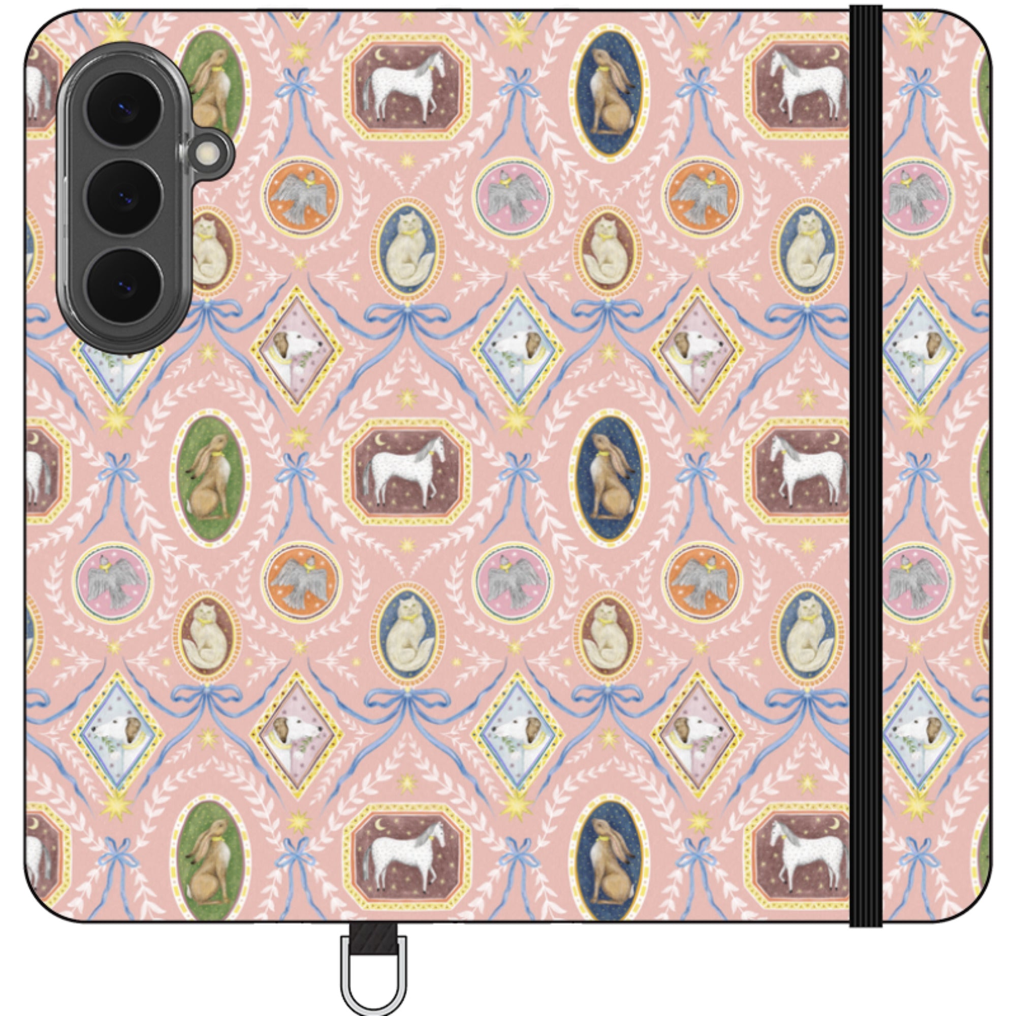 Charleston Peach Pink Wallet Case By Catherine Rowe