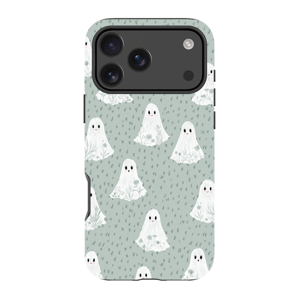 iPhone Tough Case - Floral Ghosts - Dusty Gourd By Katherine Quinn