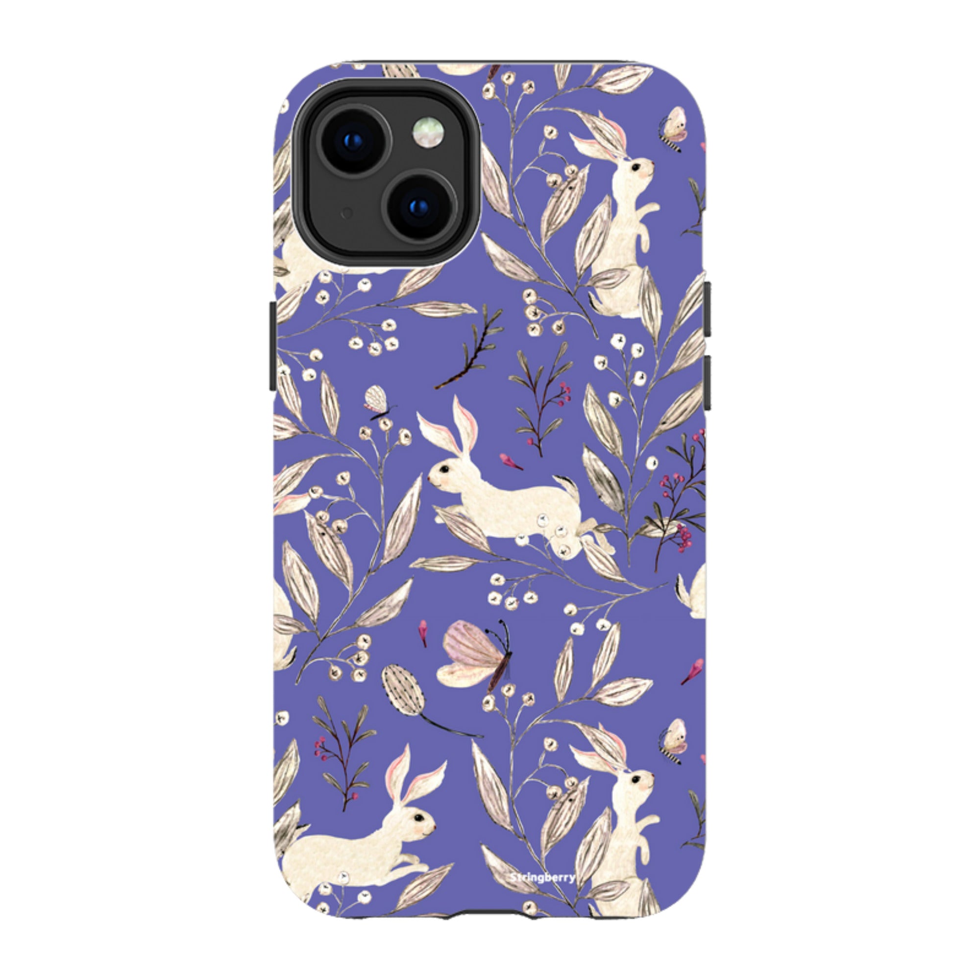 iPhone Tough Case - Bunnies Periwinkle By Katherine Quinn