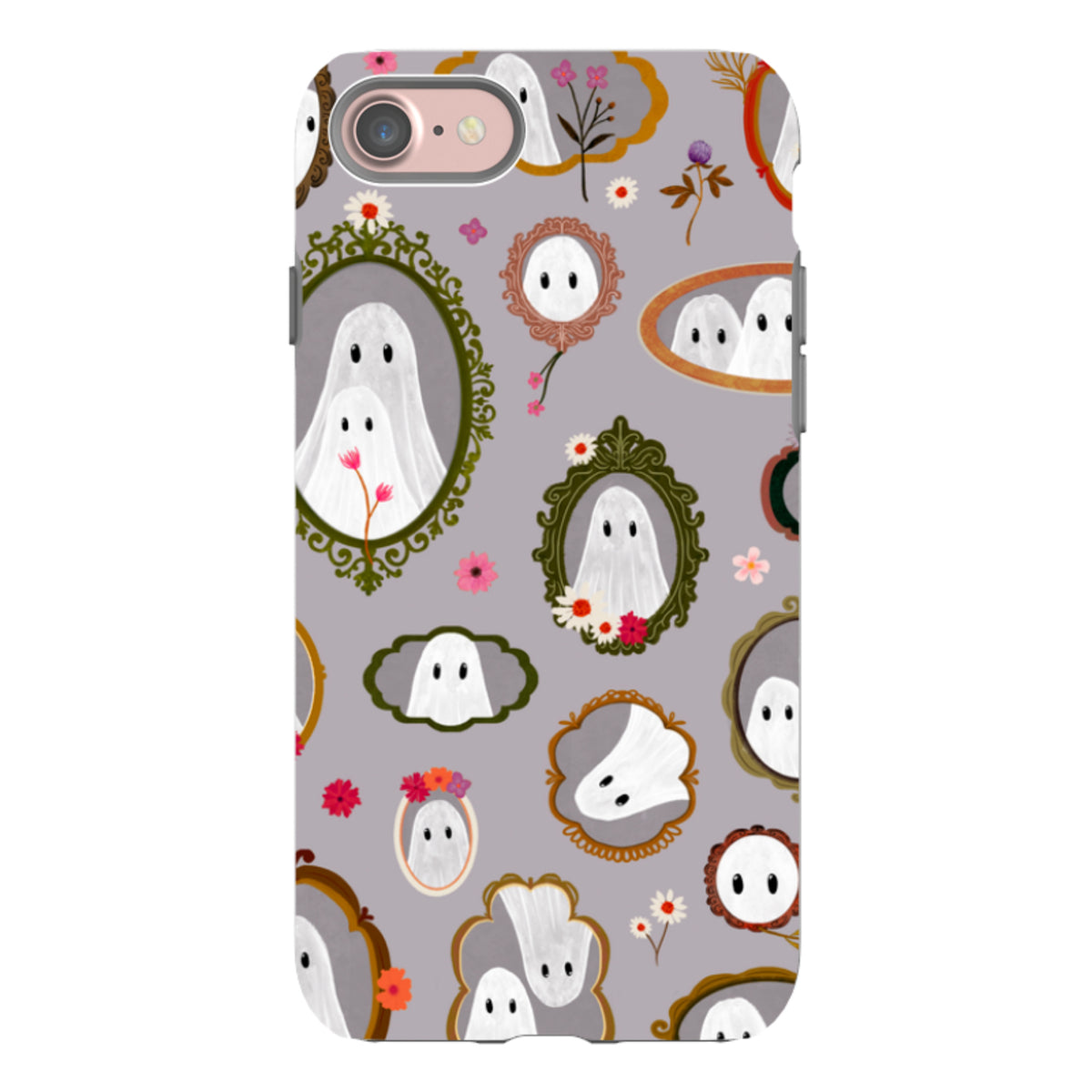 iPhone Tough Case - Framed Ghosts - Mauve By Katherine Quinn
