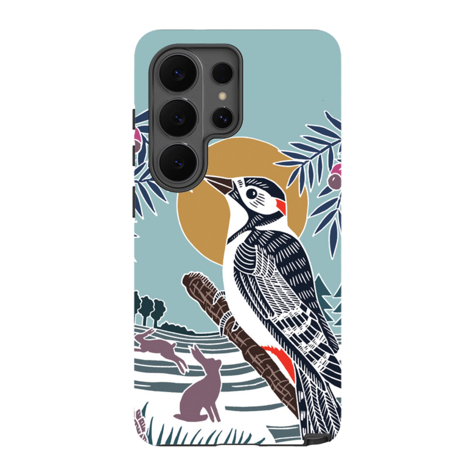 Samsung Tough Case - Woodpecker Brown By Kate Heiss