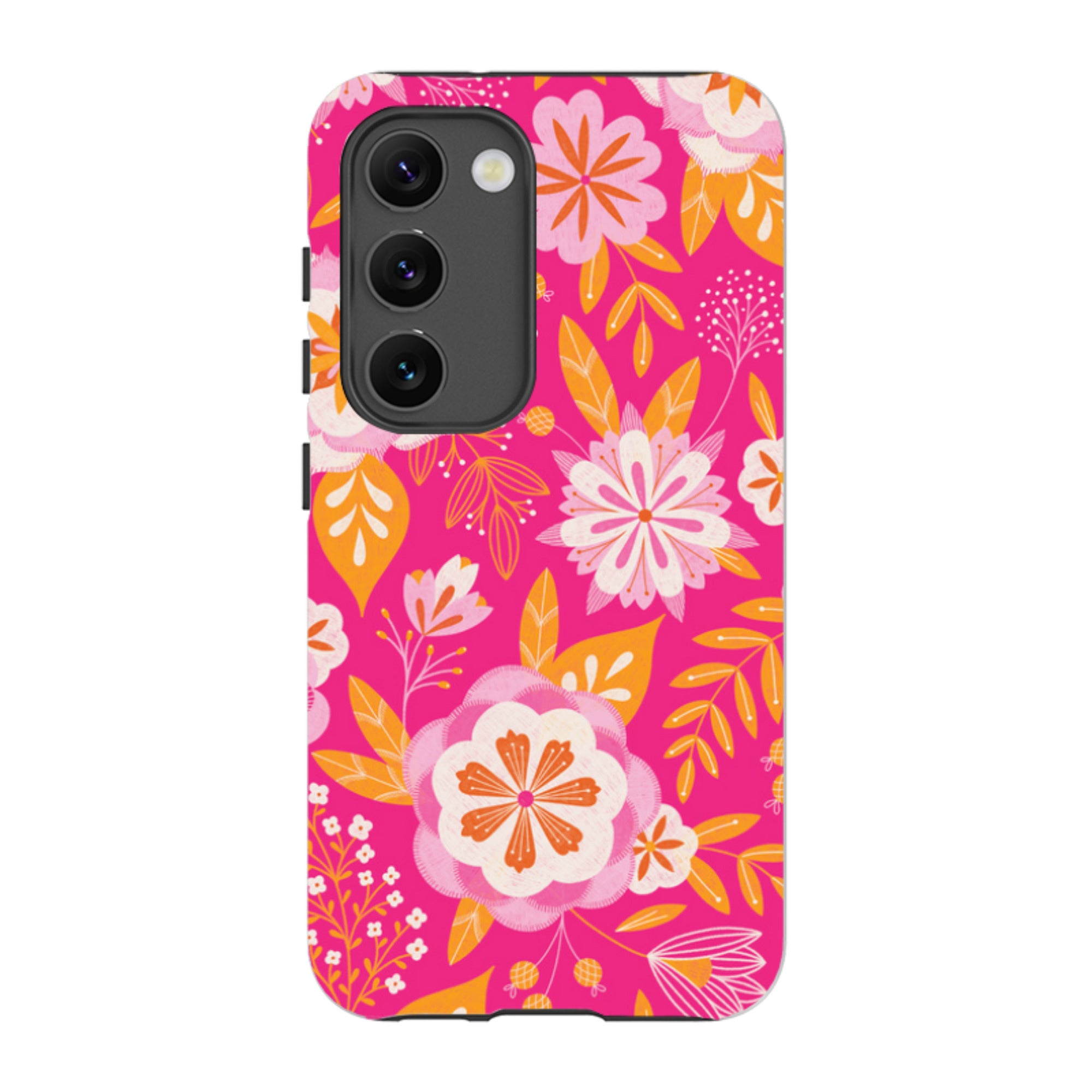 Samsung Tough Case - Big Bold Blooms Pink By Jenny Zemanek