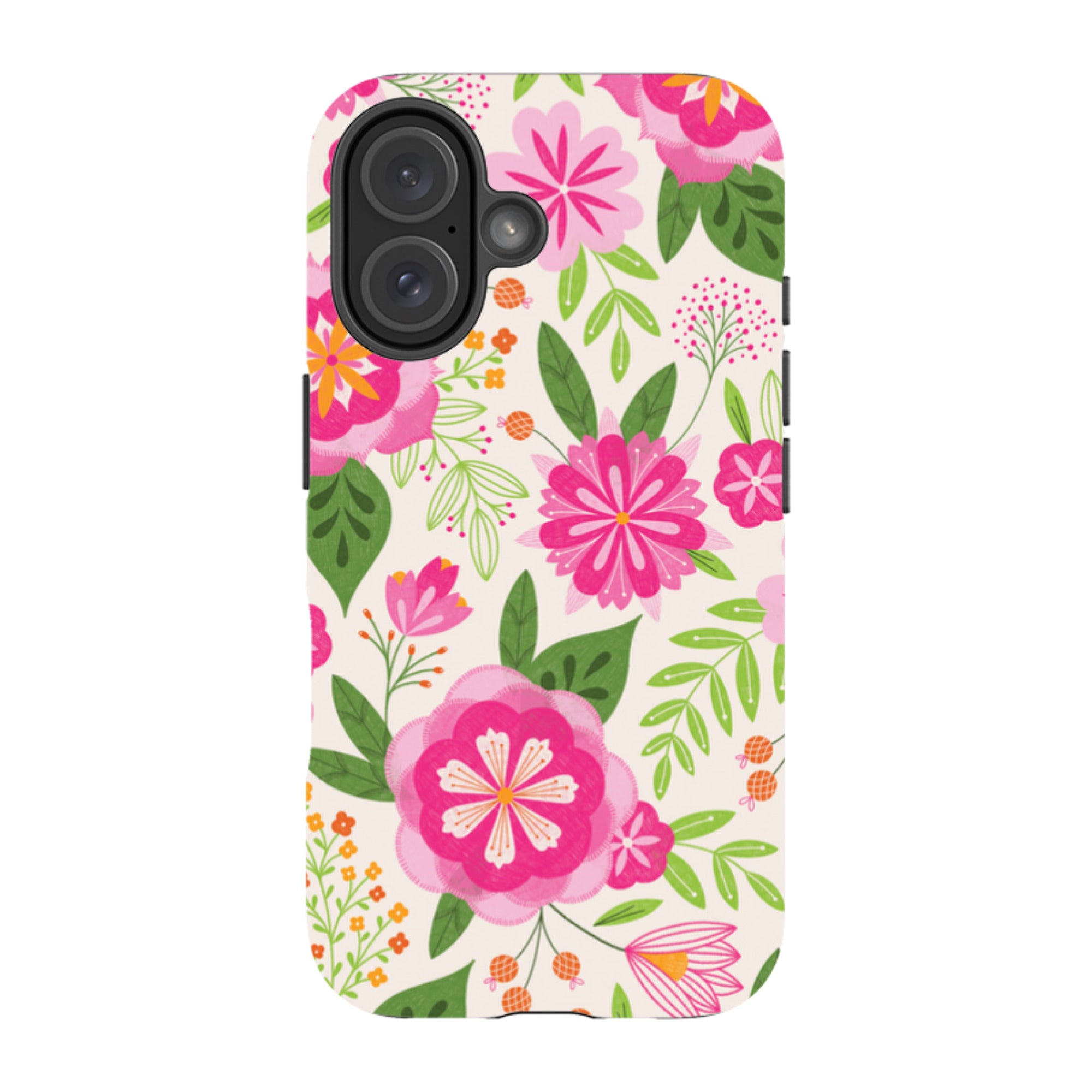 iPhone Tough Case - Big Bold Blooms Ivory By Jenny Zemanek