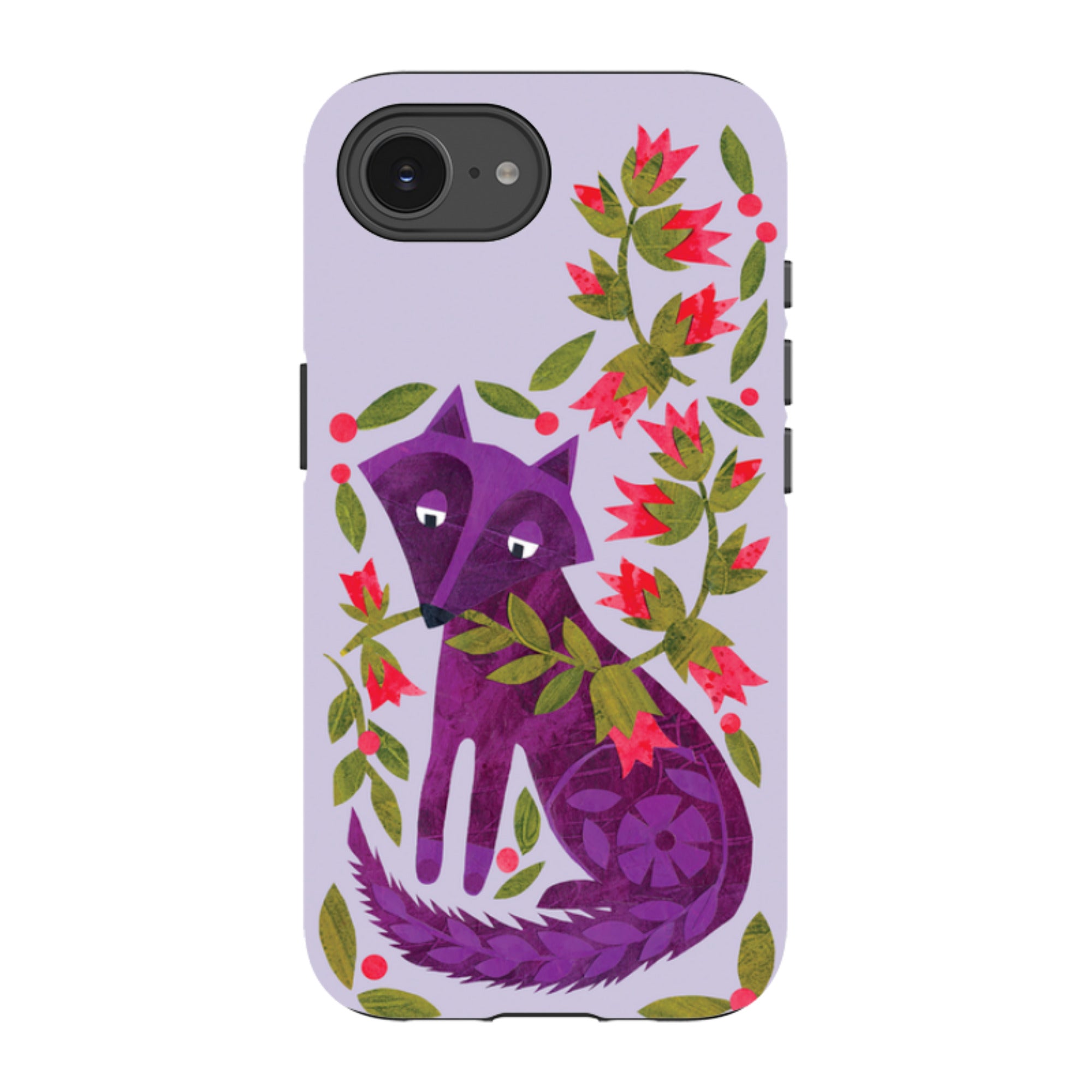 iPhone Tough Case - Purple Foxie By Tracey English