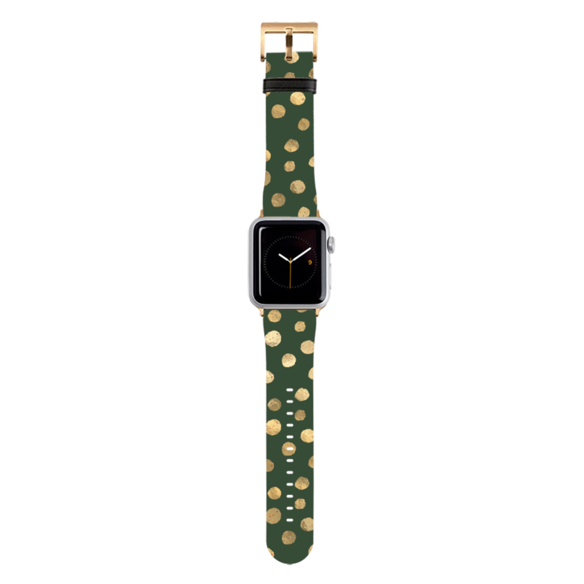 Green and Gold Dots Apple Watch Strap