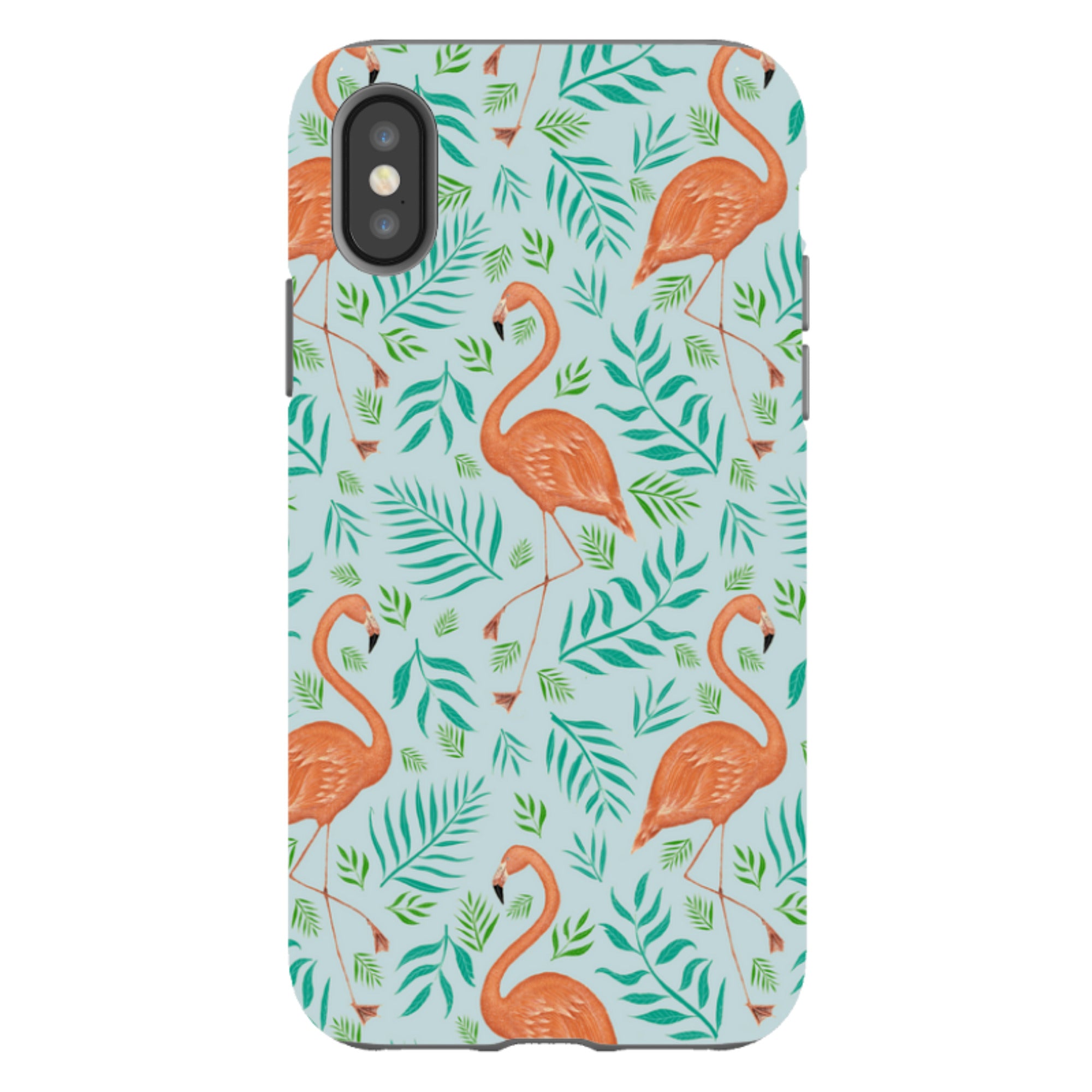 iPhone Tough Case - Flamingo Pattern By Catherine Rowe