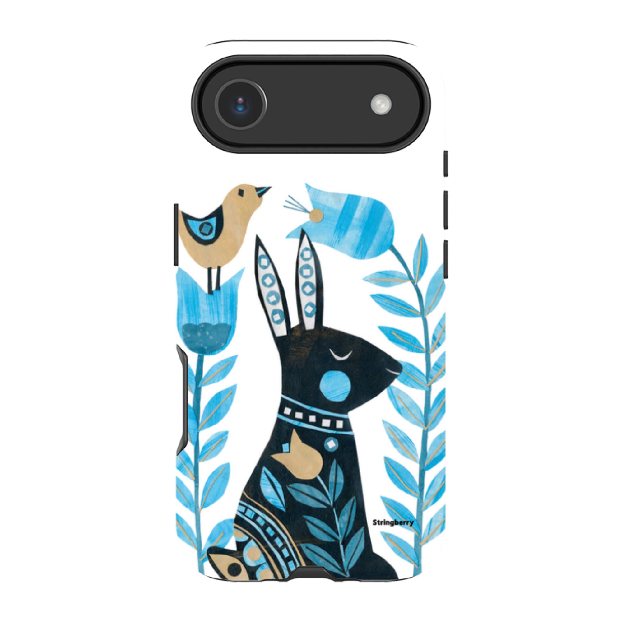 iPhone Tough Case - Folk Rabbit By Tracey English