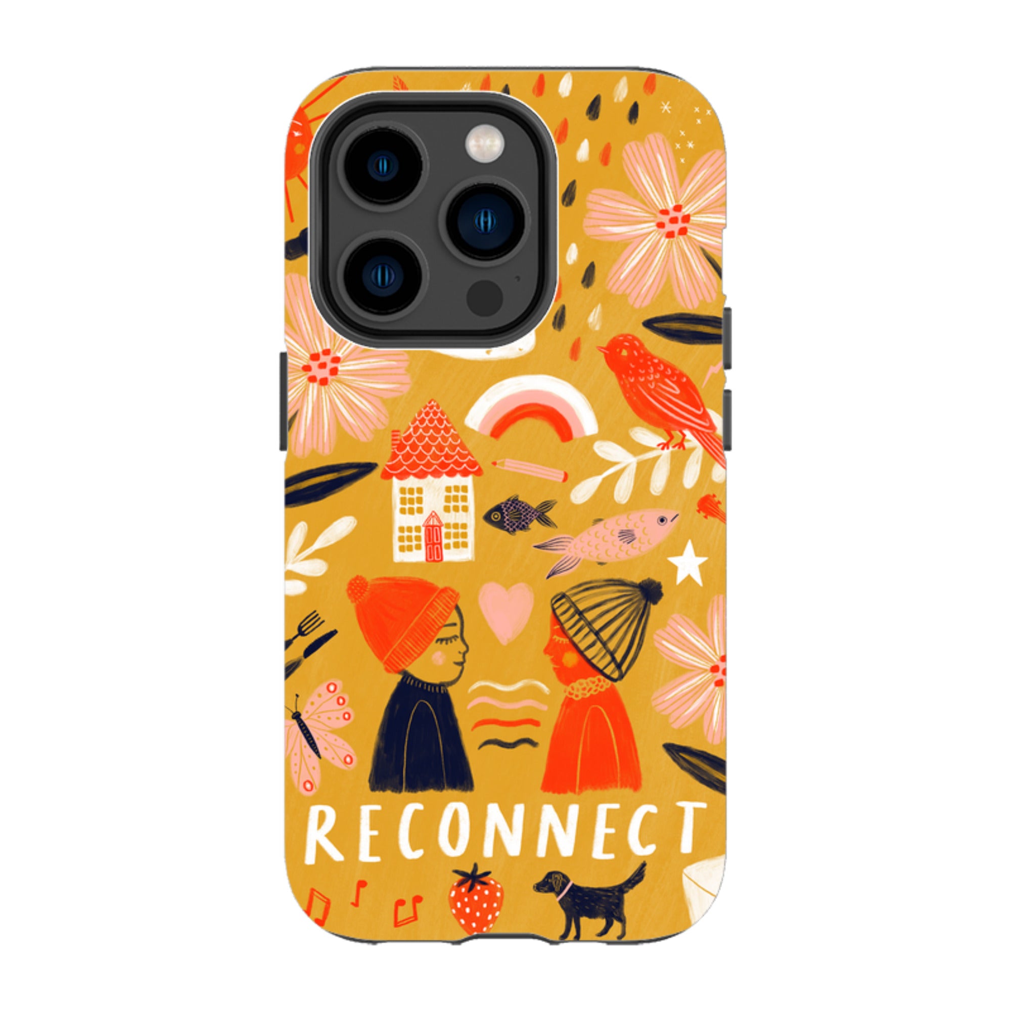 iPhone Tough Case - Reconnect Yellow By Lee Foster Wilson