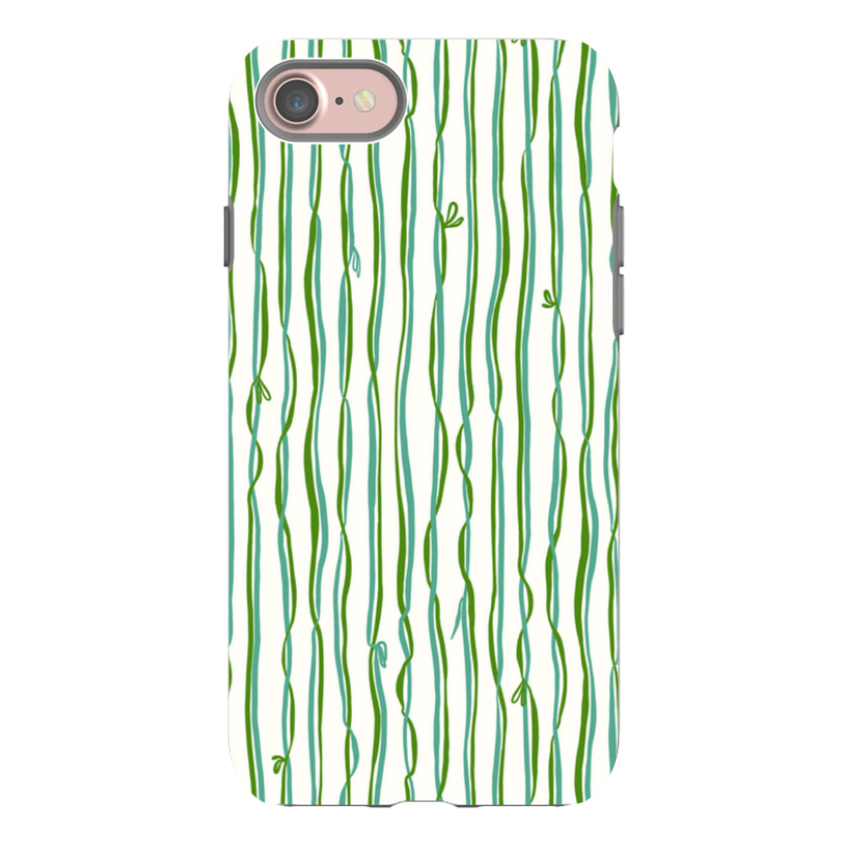 iPhone Tough Case - Ribbons blue and green By Katherine Quinn