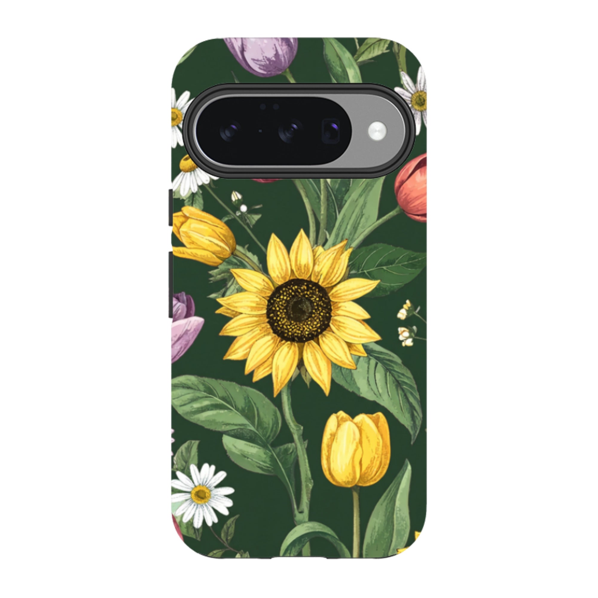 Google Tough Case - Green Sunflowers