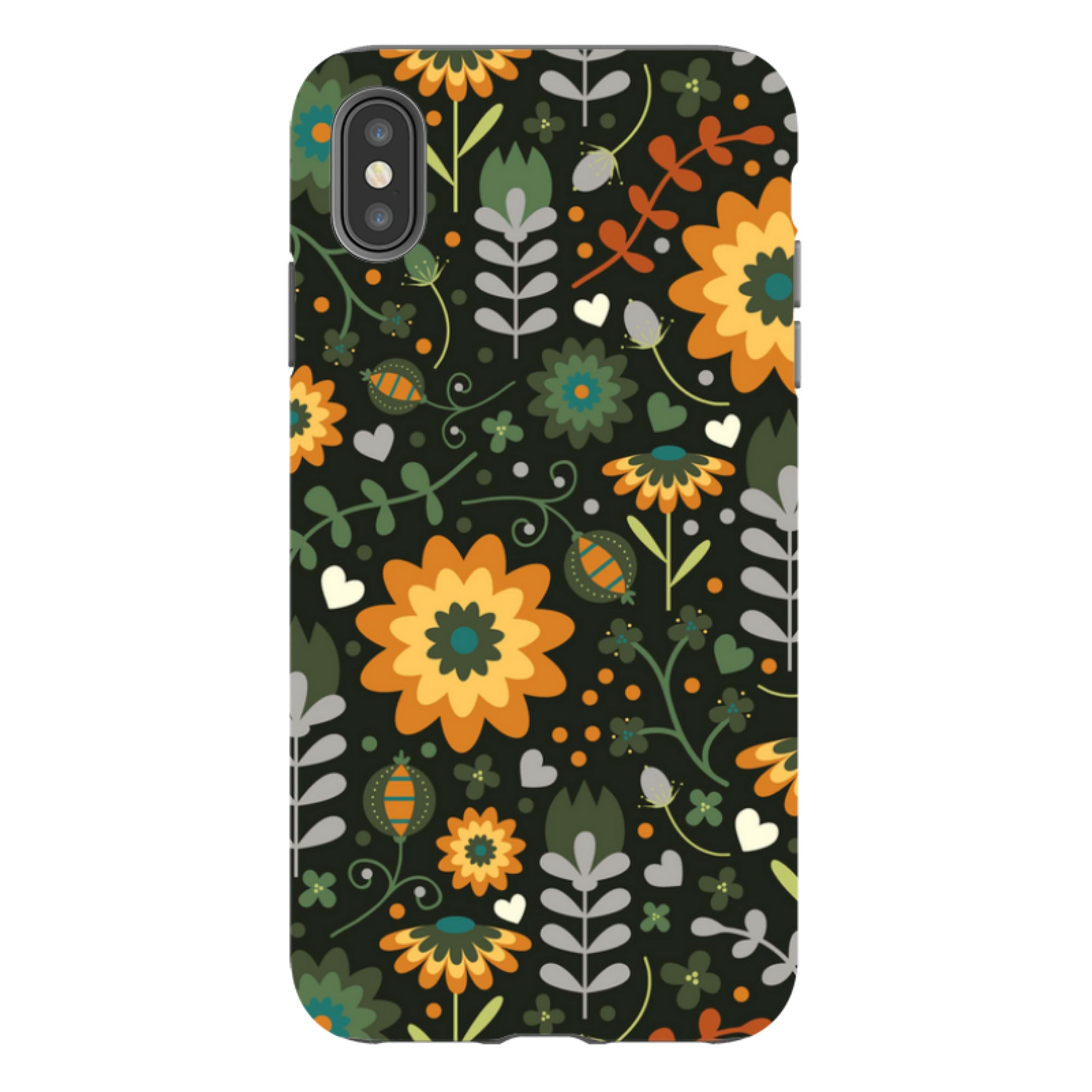 iPhone Tough Case - Dark Floral By Suzy Taylor