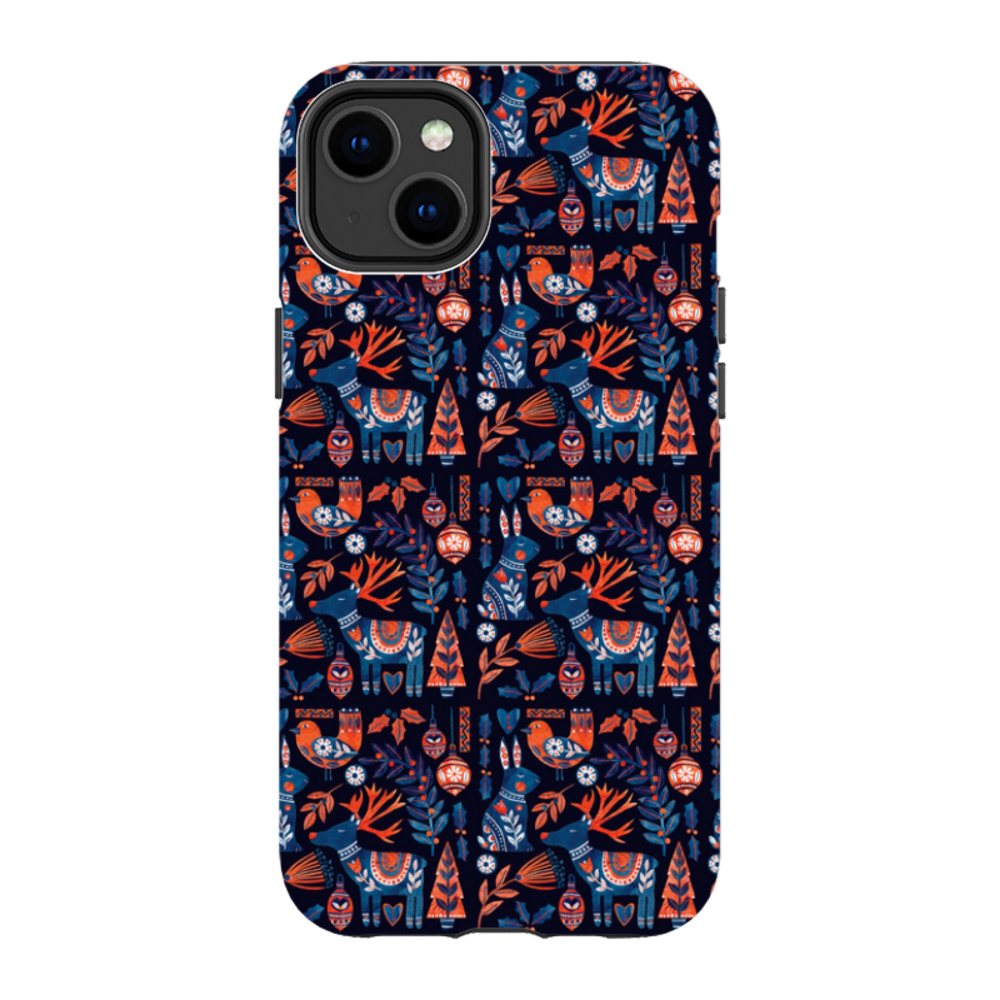 iPhone Tough Case - Scandi Animals Dark By Tracey English