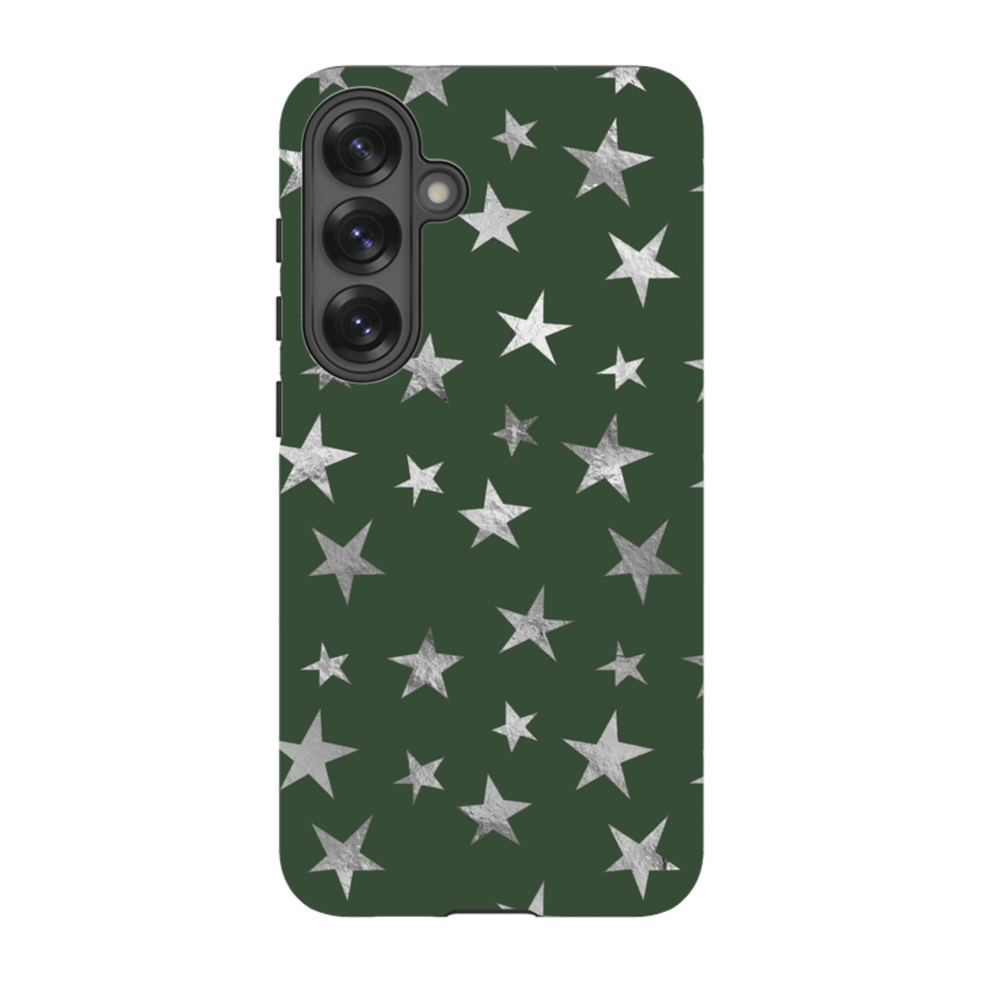 Samsung Tough Case - Green and Silver Stars