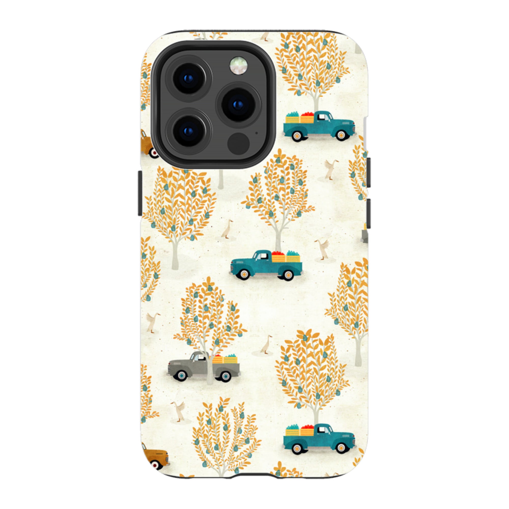 iPhone MagSafe Tough Case - Pear Trees and Trucks By Katherine Quinn