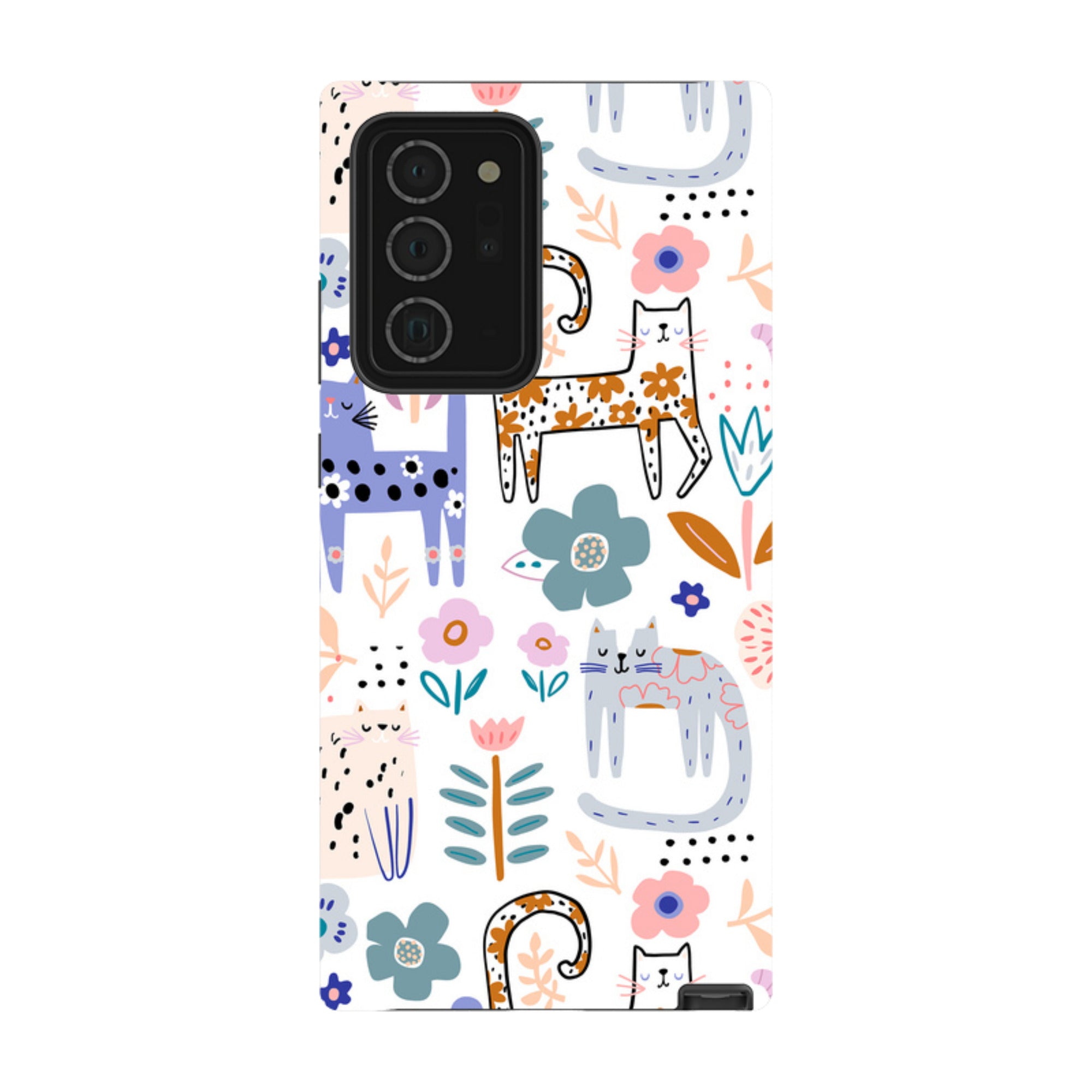 Samsung Tough Case - Floral Cats