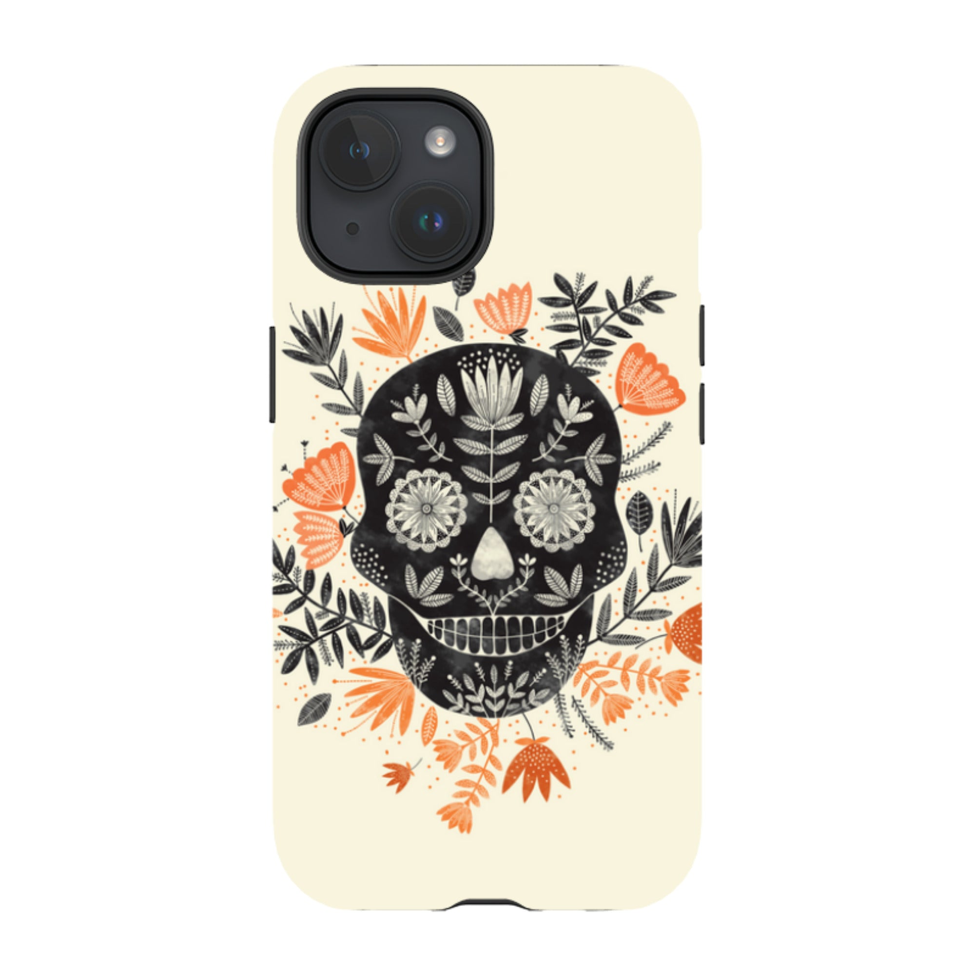 iPhone MagSafe Tough Case -  Sugar Skull Cream By Jade Mosinski