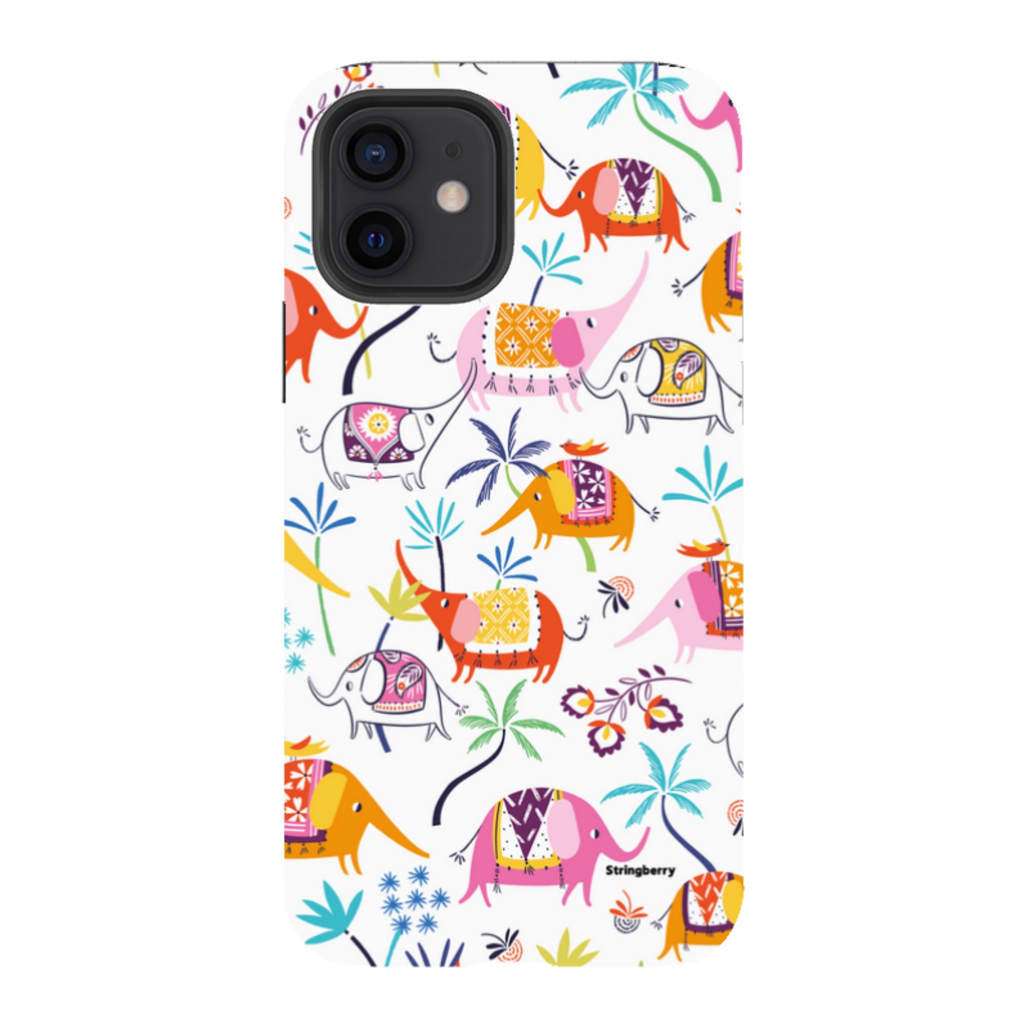 iPhone Tough Case - Elephants And Trees By Ali Brookes
