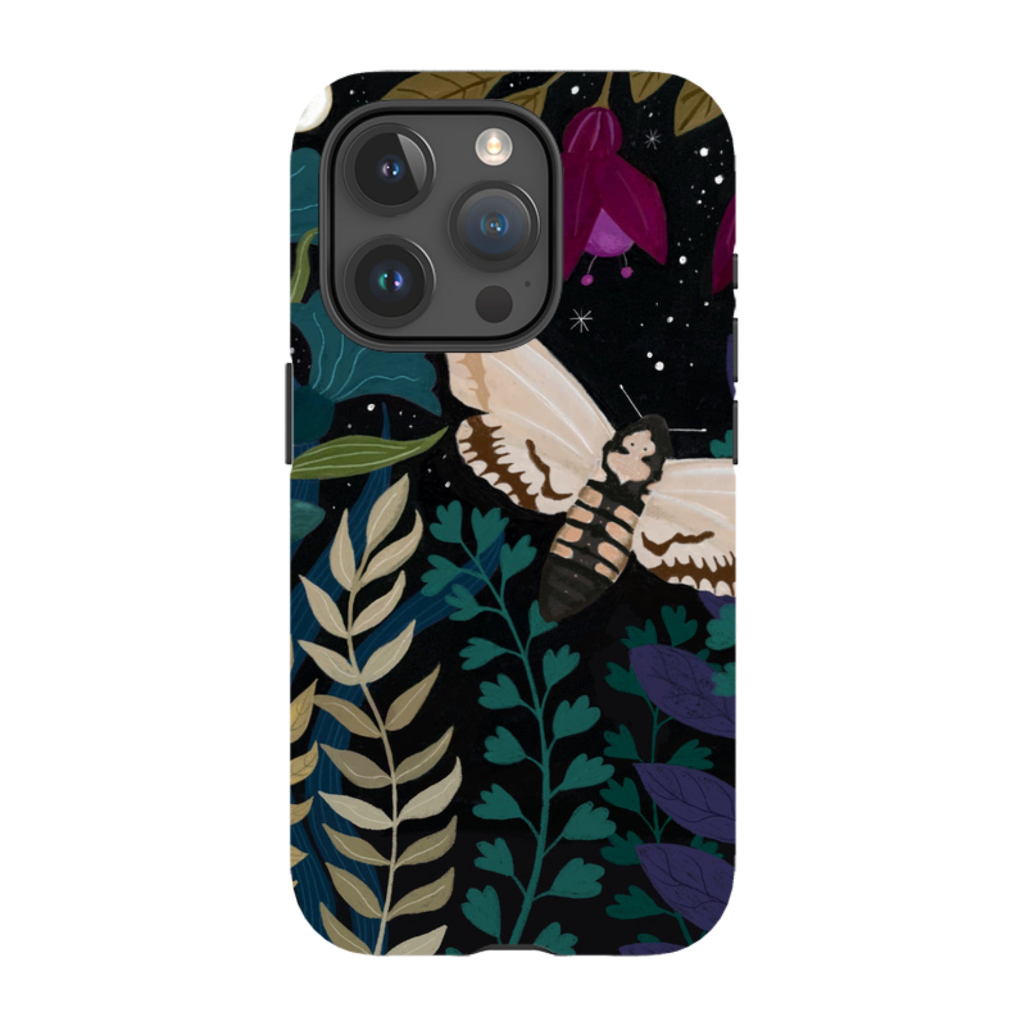iPhone Tough Case - Midnight Moths By Bex Parkin