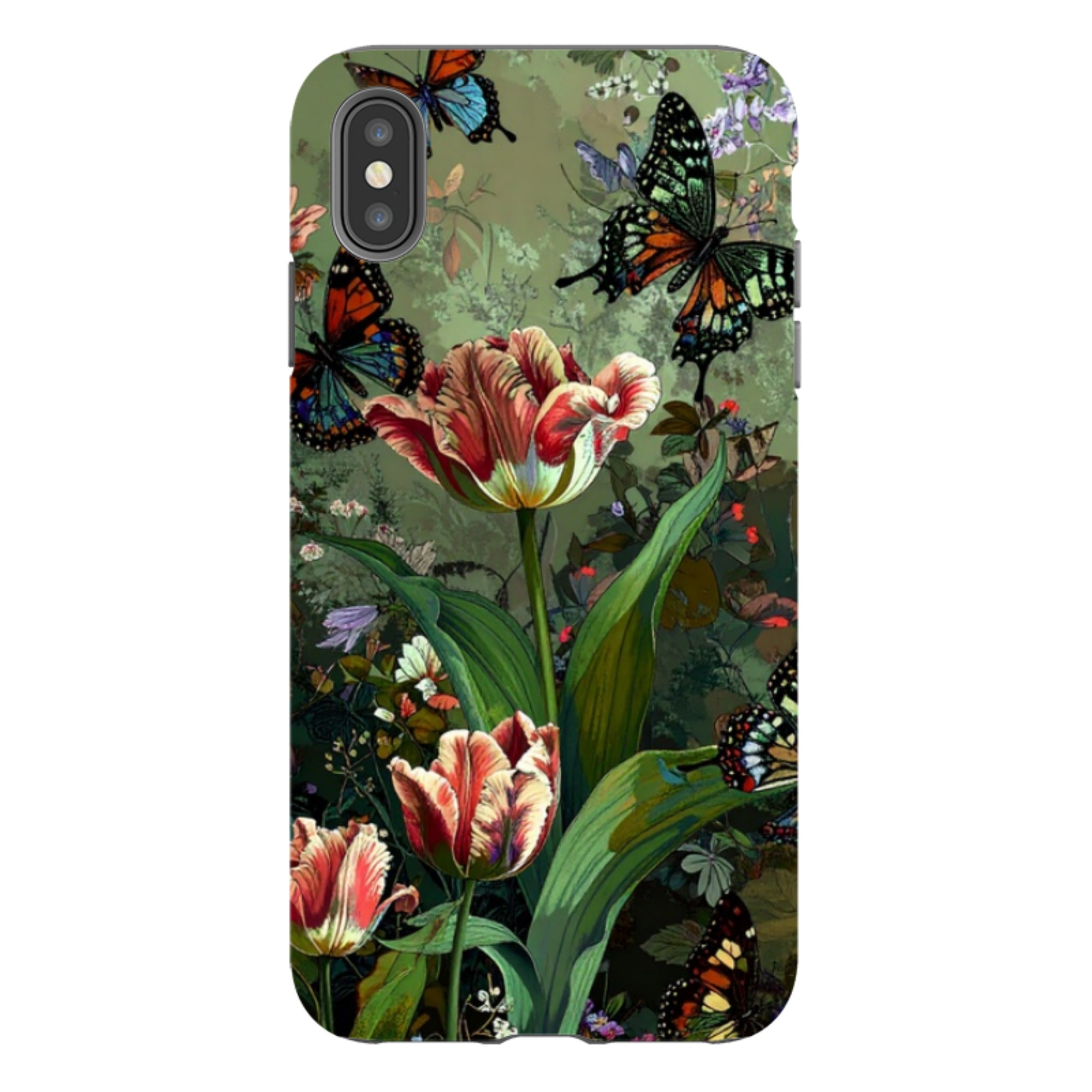 iPhone Tough Case - Green Vyne Butterflies