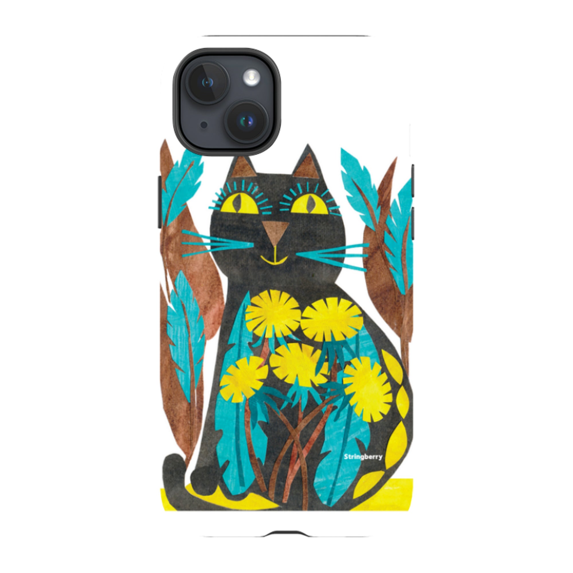 iPhone Tough Case - Folk Cat By Tracey English