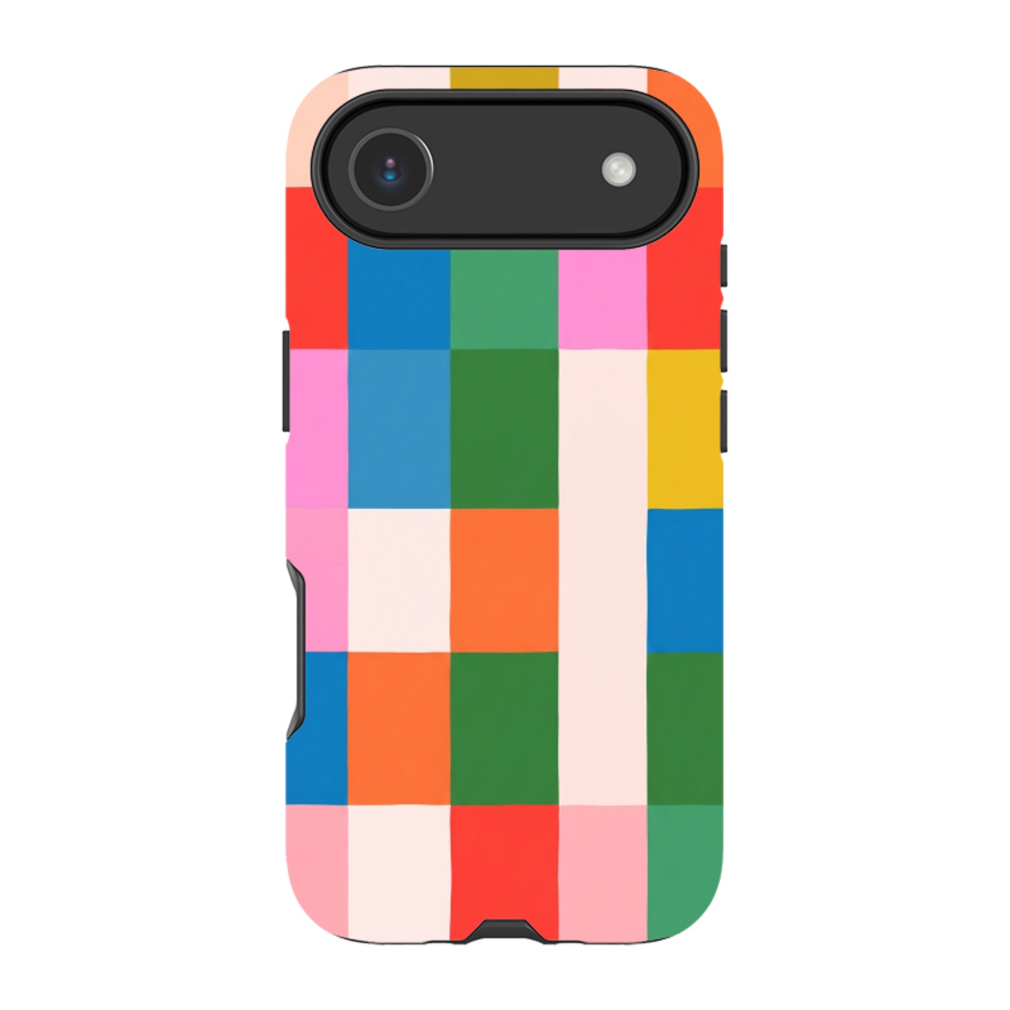 iPhone Tough Case - Multicolour Patchwork plaid