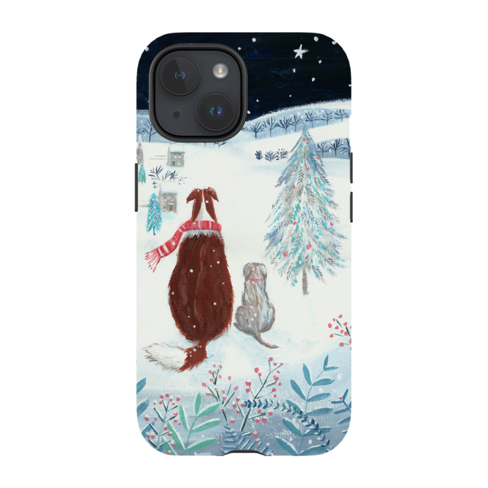 iPhone Tough Case - Snow Dogs By Mary Stubberfield