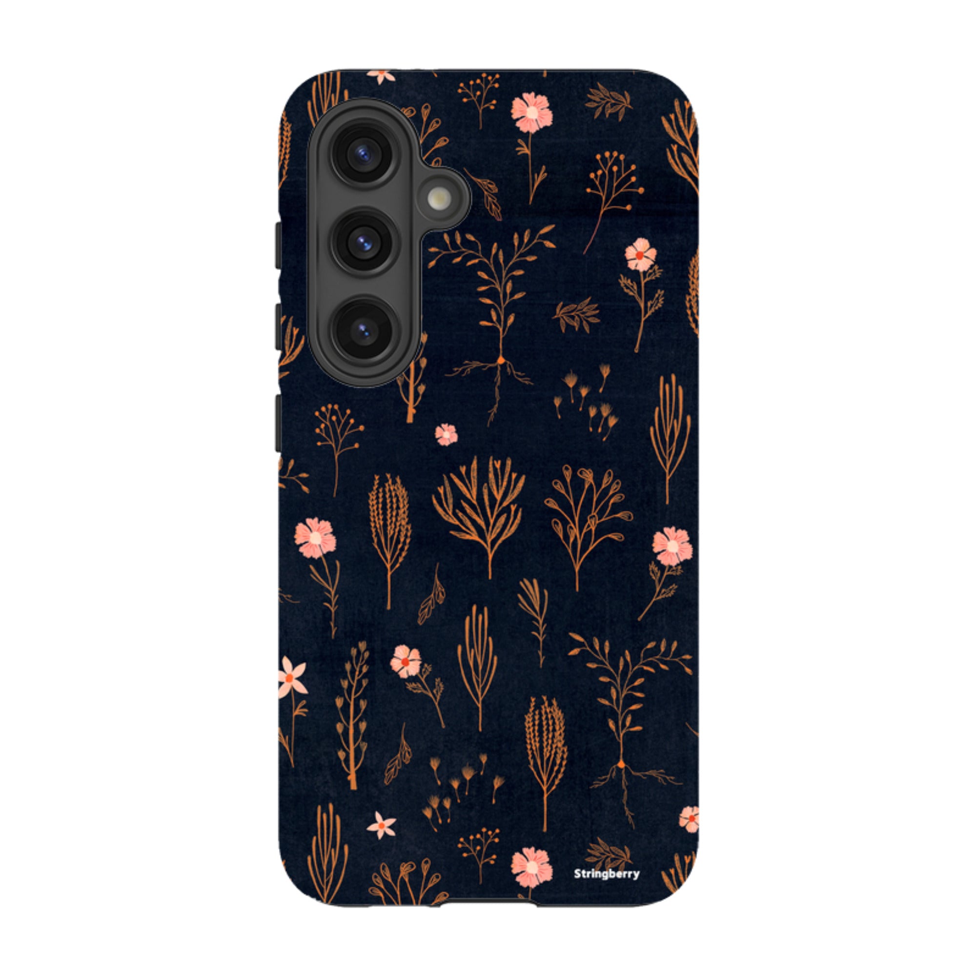 Samsung Tough Case - Floral Light Orange And Pink By Katherine Quinn