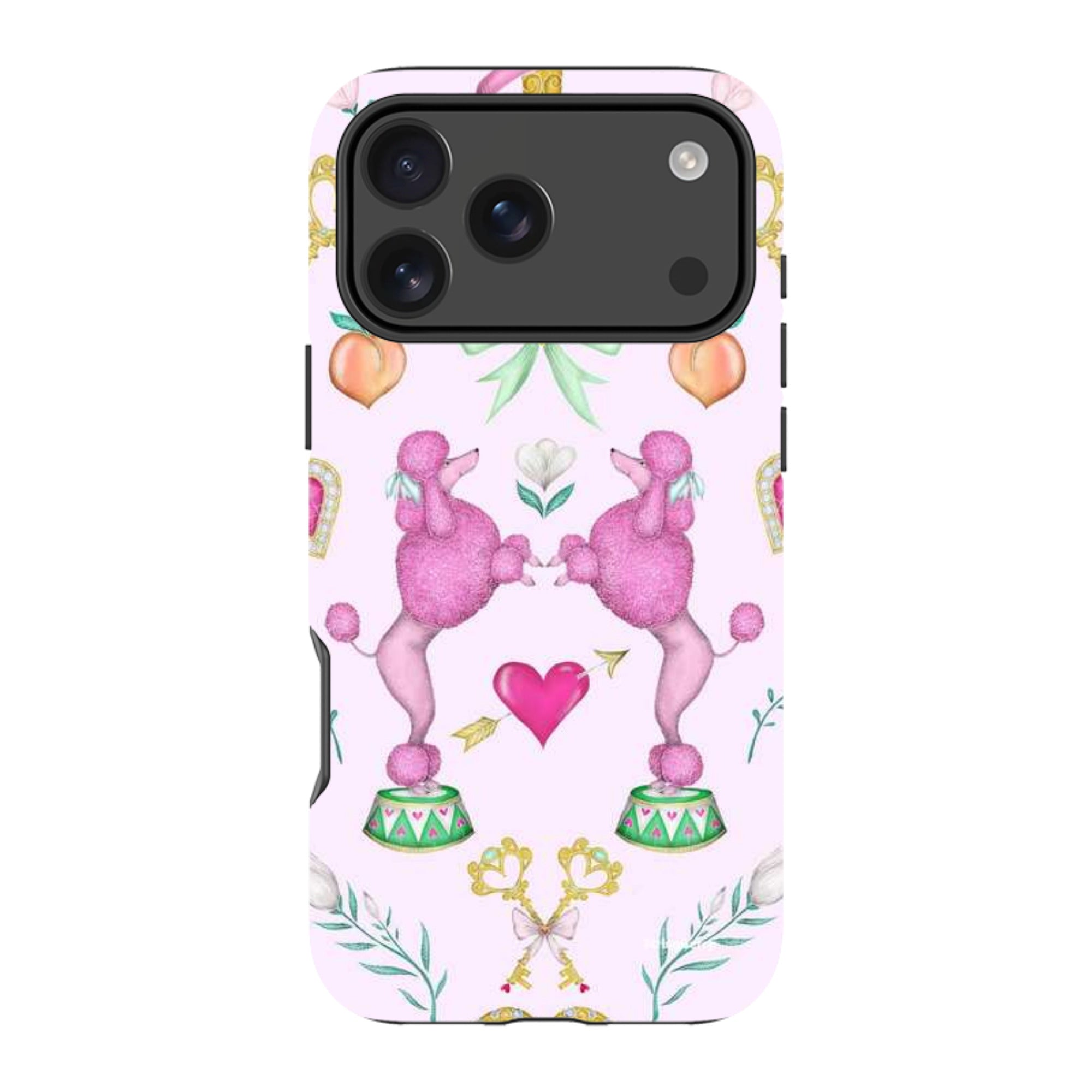 iPhone MagSafe Tough Case - Pink Poodle Parlour Sugar By Catherine Rowe