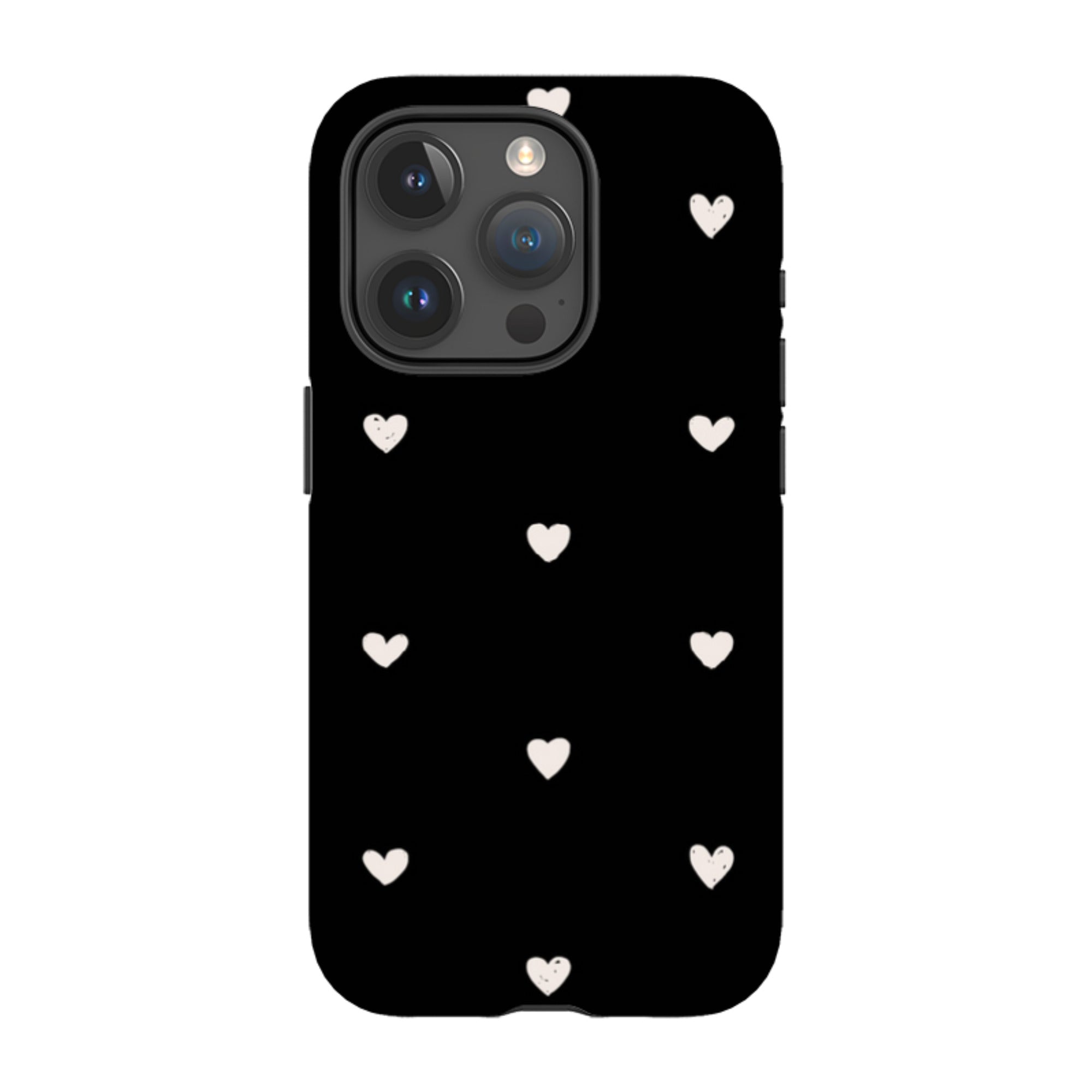 iPhone Tough Case - Hearts Black