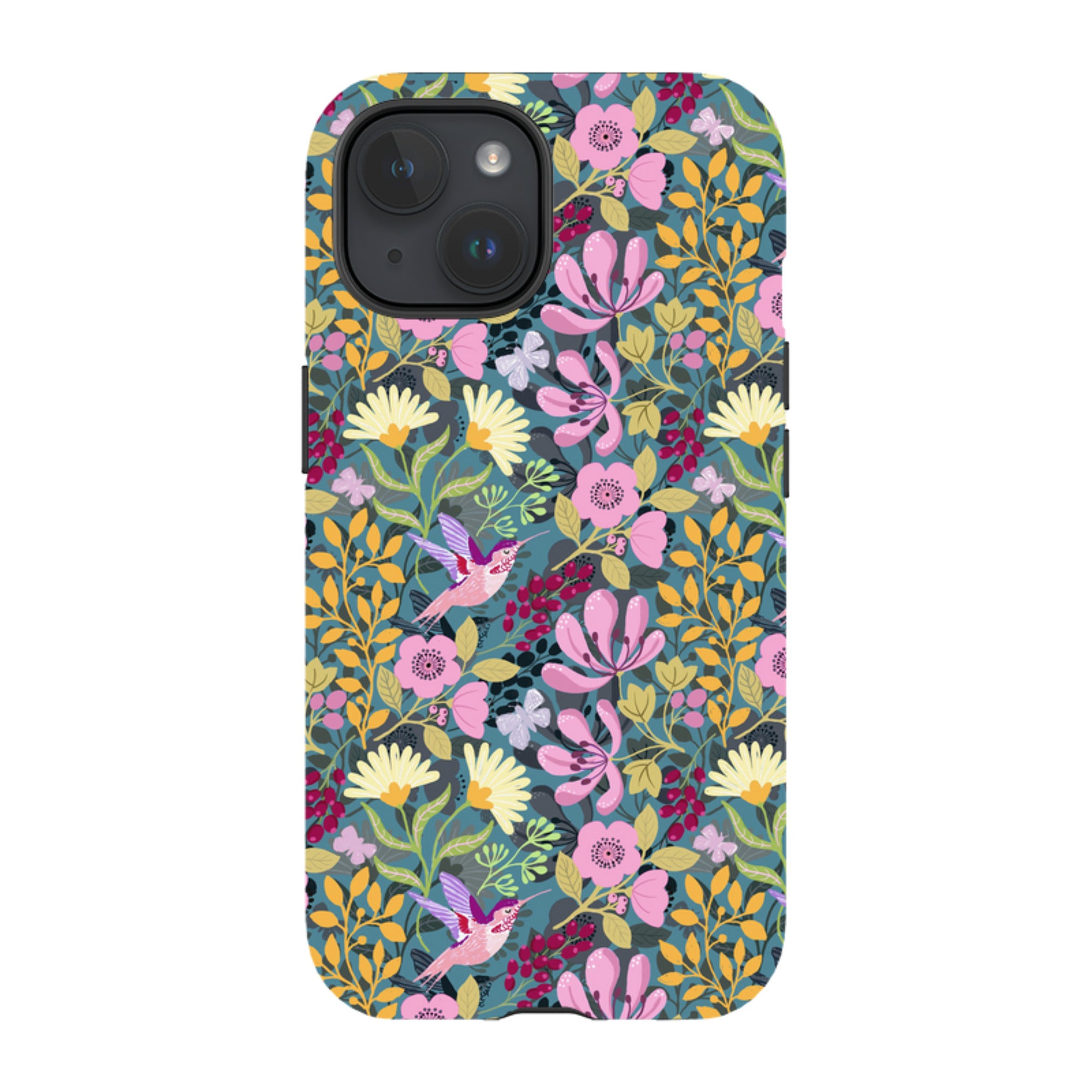 iPhone MagSafe Tough Case - Hummingbird Pattern By Bex Parkin