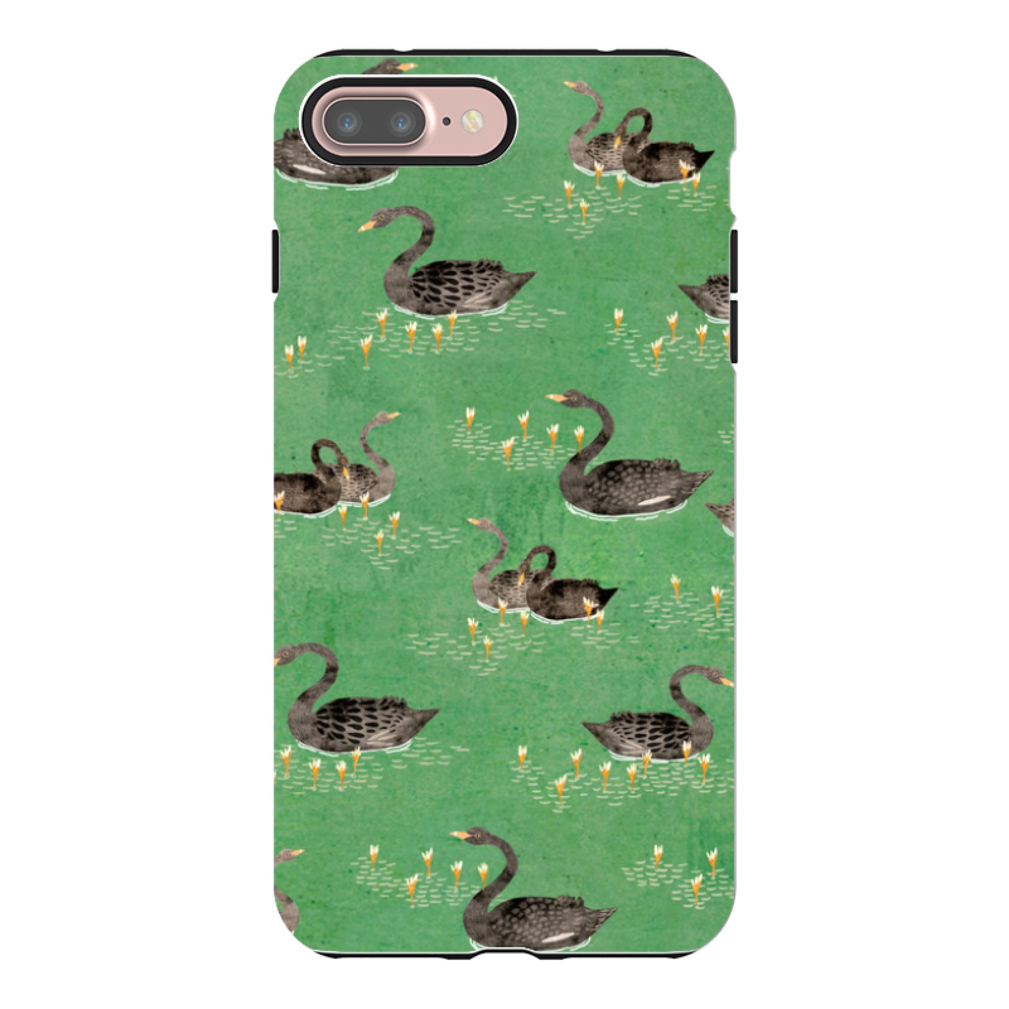 iPhone Tough Case - Swans Green By Katherine Quinn