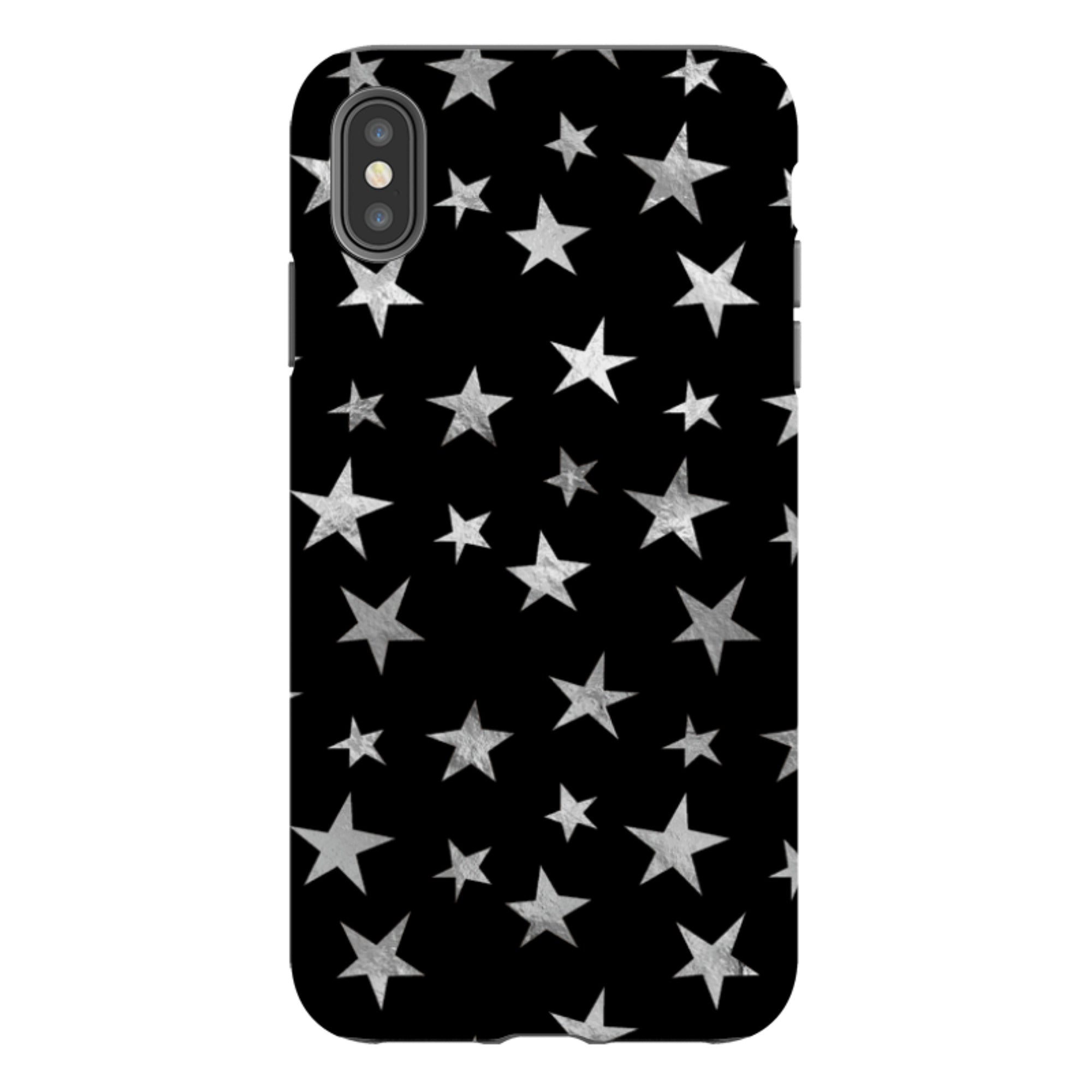 iPhone Tough Case - Black and Silver Stars
