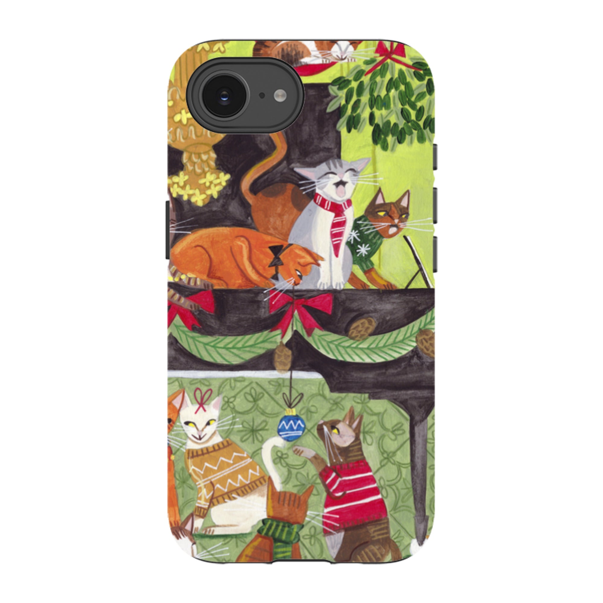 iPhone Tough Case - Christmas Cats II By Caroline Bonne Muller