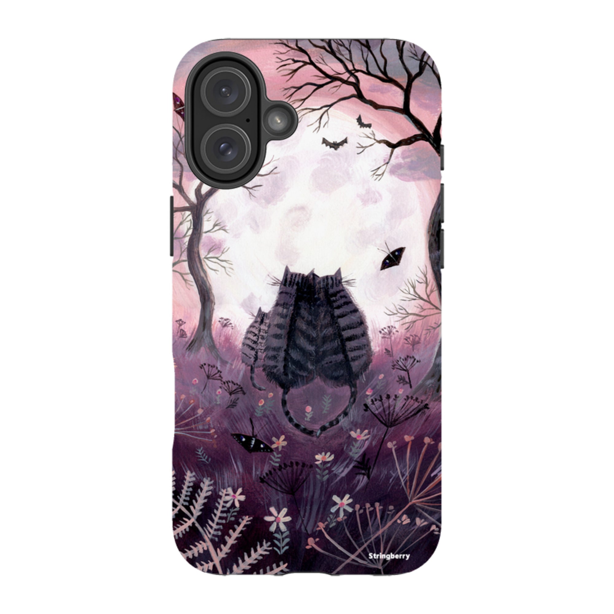 iPhone Tough Case - Spooky Cats By Mary Stubberfield