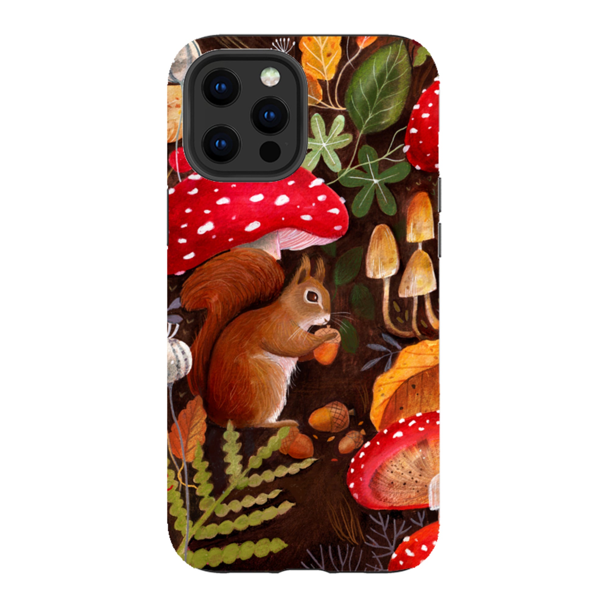 iPhone Tough Case - Squirrel Mushrooms By Bex Parkin