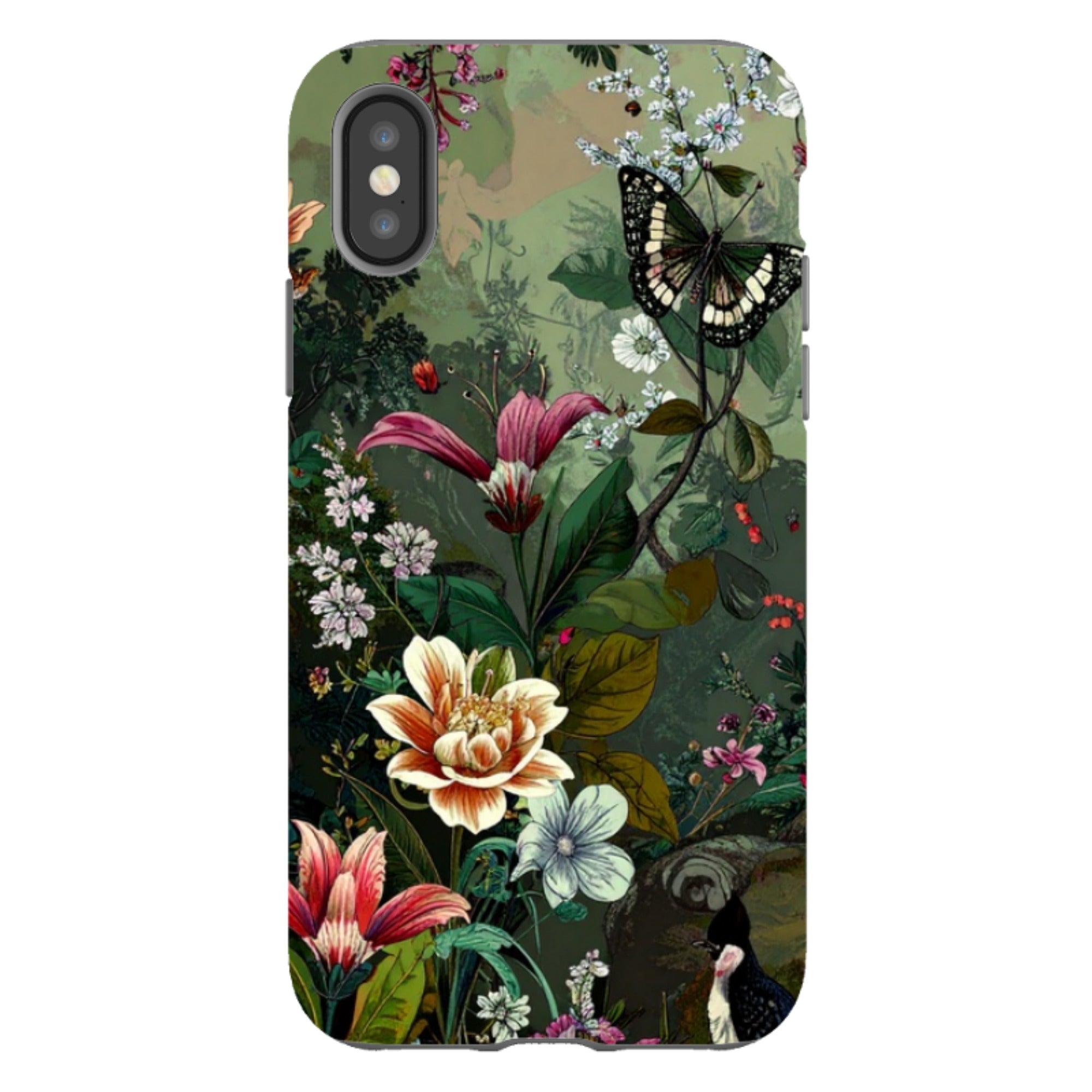 iPhone Tough Case - Green Vyne Butterfly