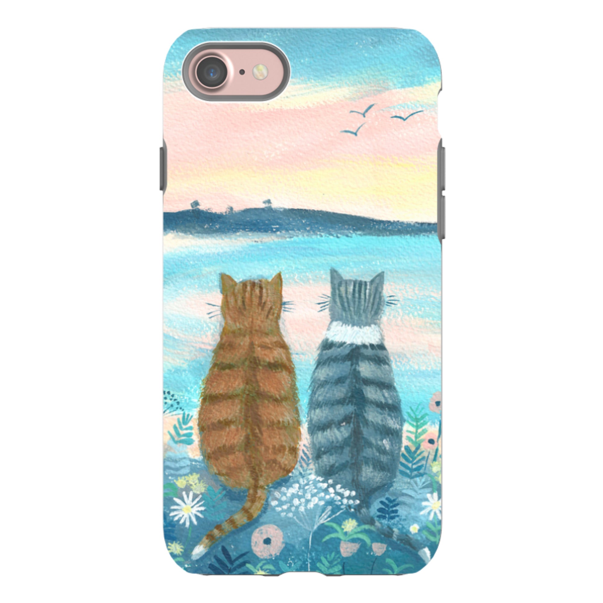 iPhone Tough Case - Sunset Cats 2 By Mary Stubberfield