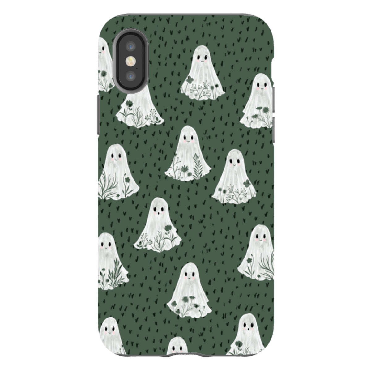 iPhone Tough Case - Floral Ghosts - Pine By Katherine Quinn