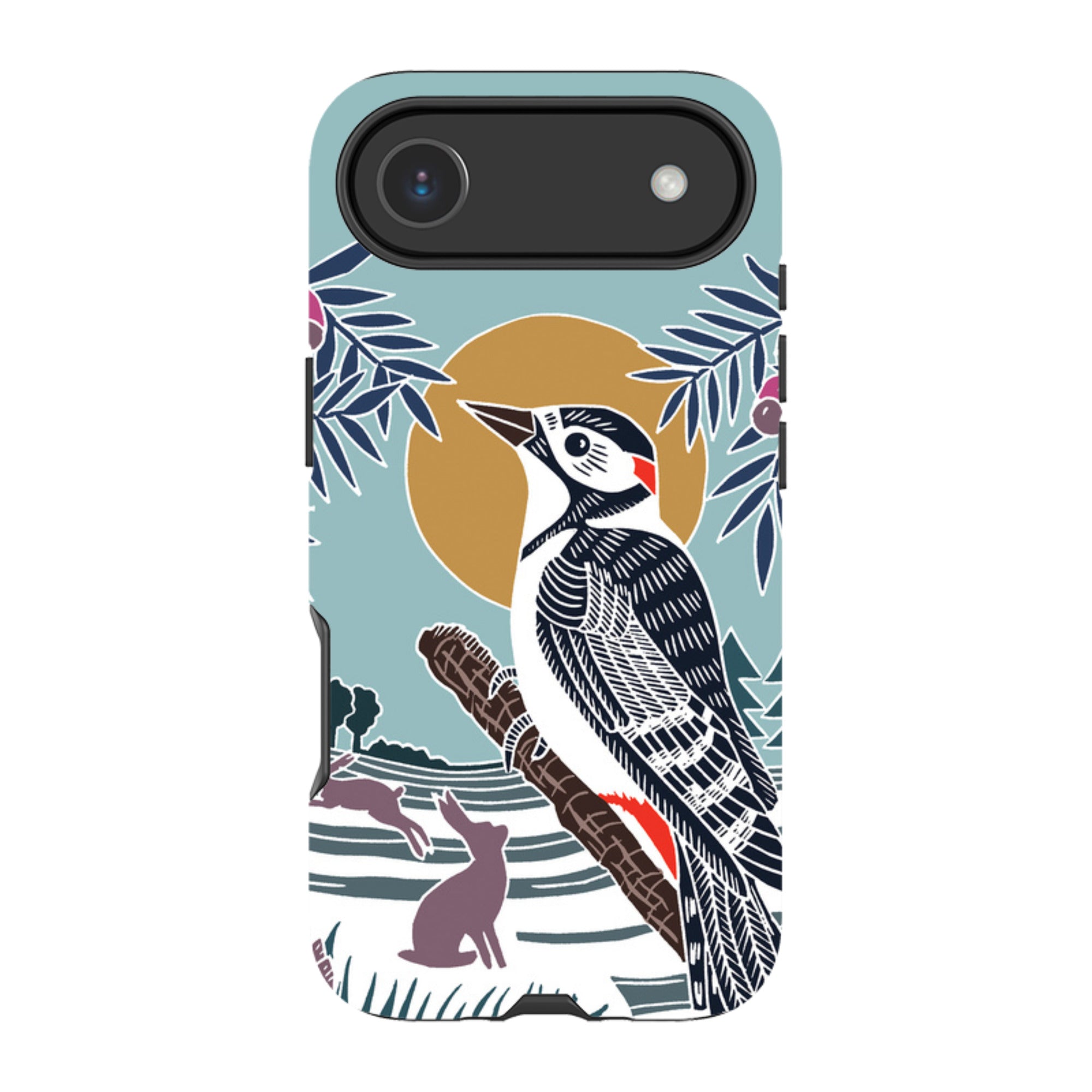 iPhone Tough Case - Woodpecker Brown By Kate Heiss