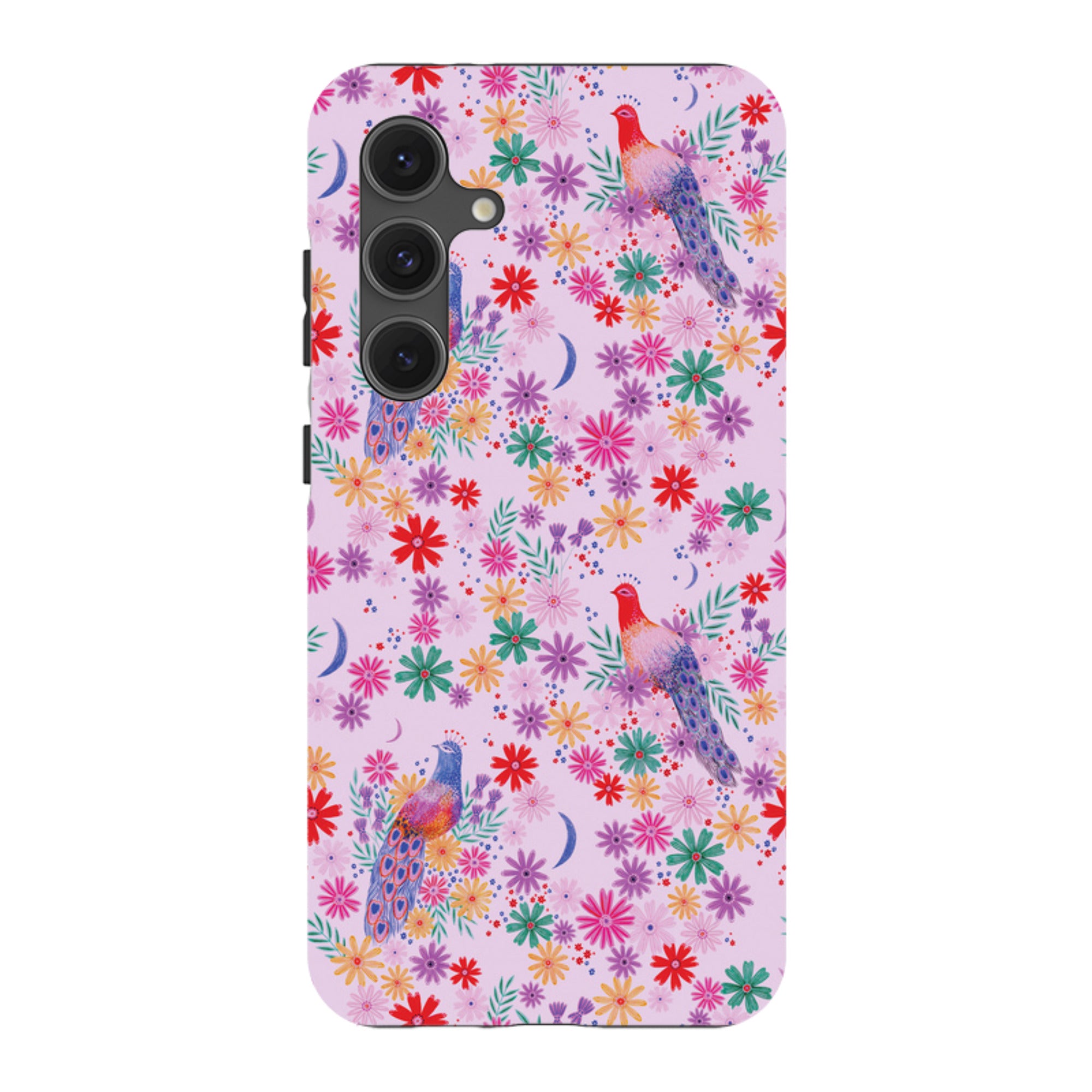 Samsung Tough Case - Peacock Pattern Lilac By Lee Foster Wilson