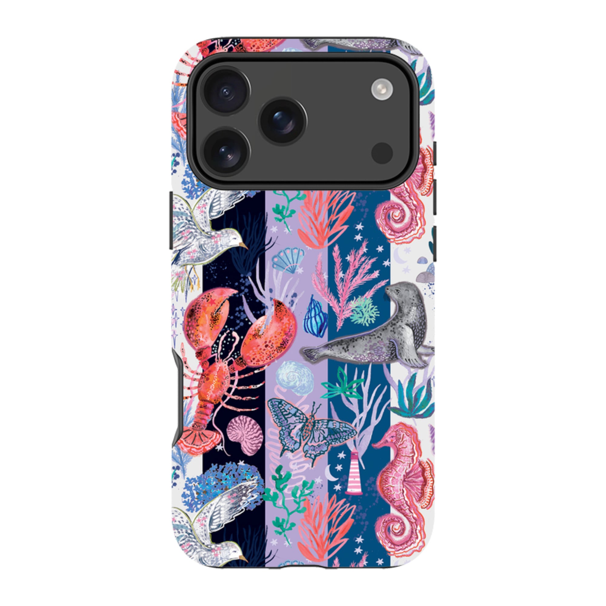 iPhone MagSafe Tough Case - Coastal Calling Stripe III By Emma Frances Grant