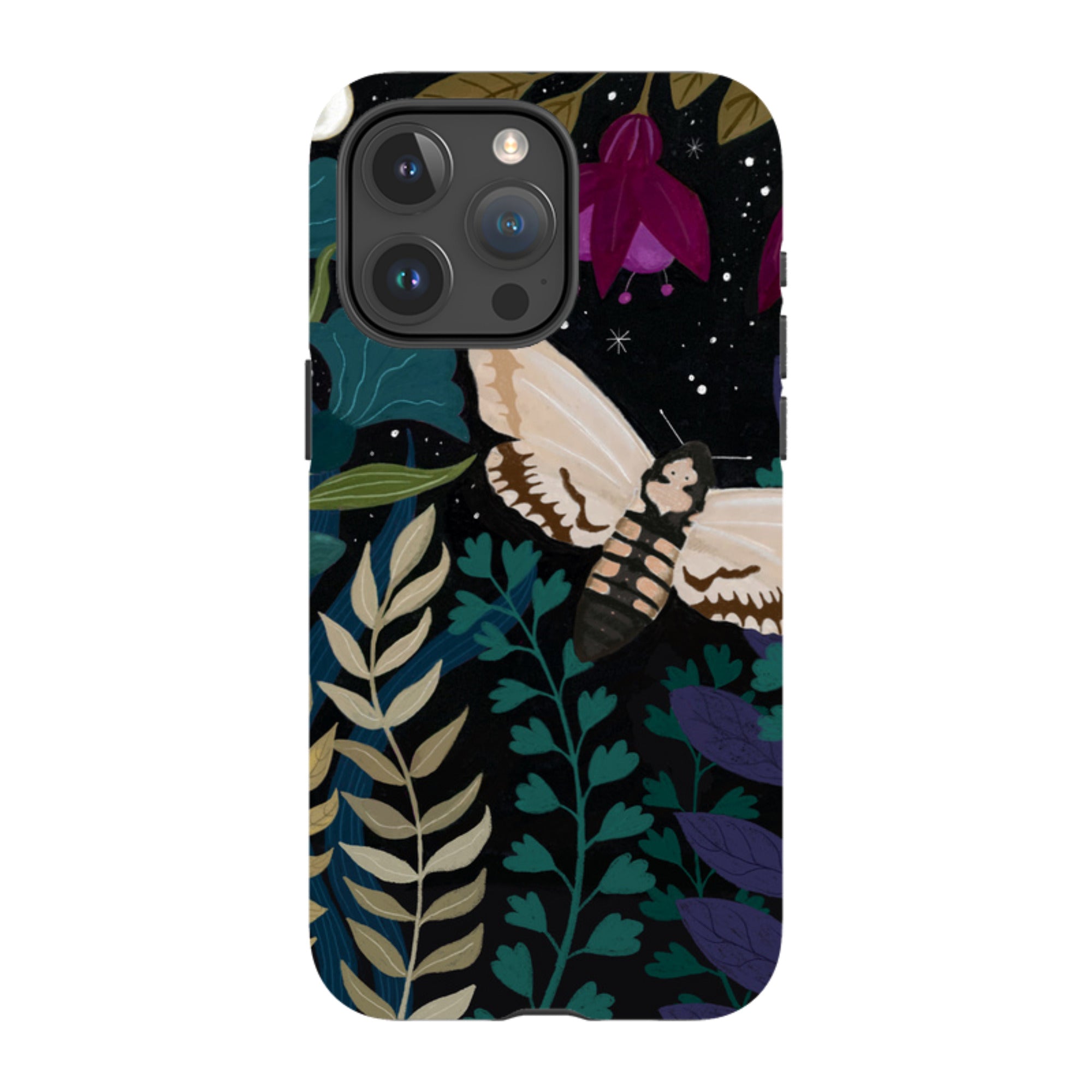 iPhone Tough Case - Midnight Moths By Bex Parkin